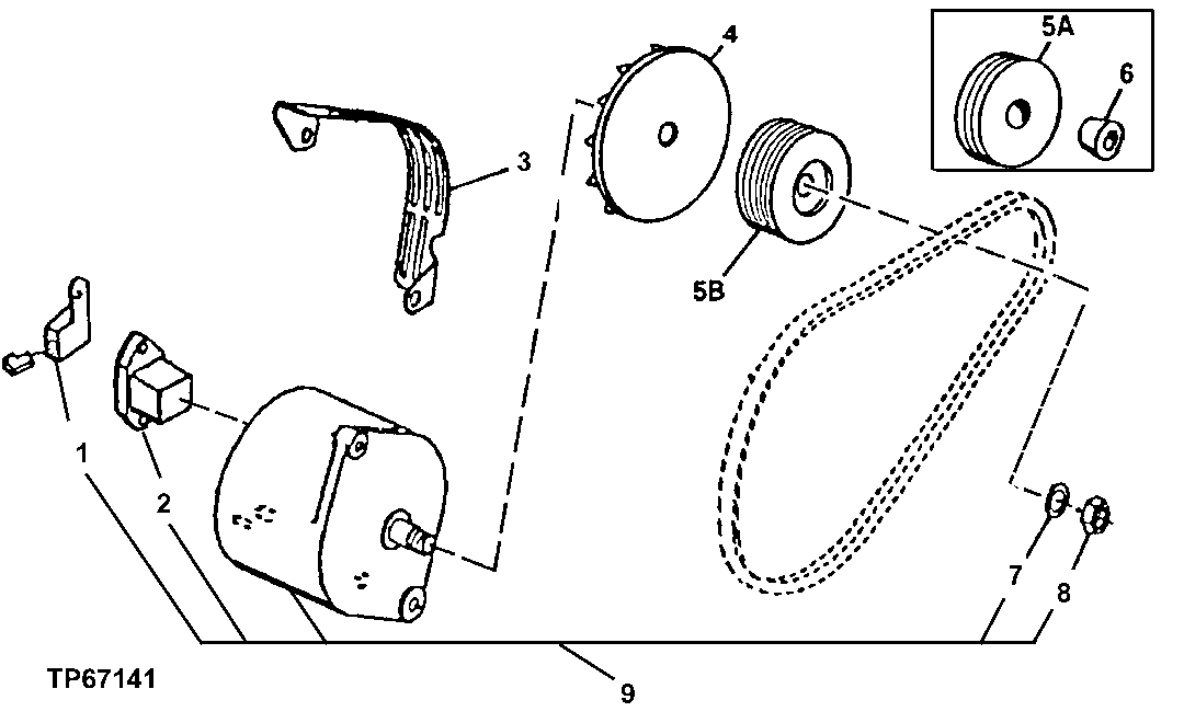 Alternator, Alternator Fan and Pulley (435383 - )