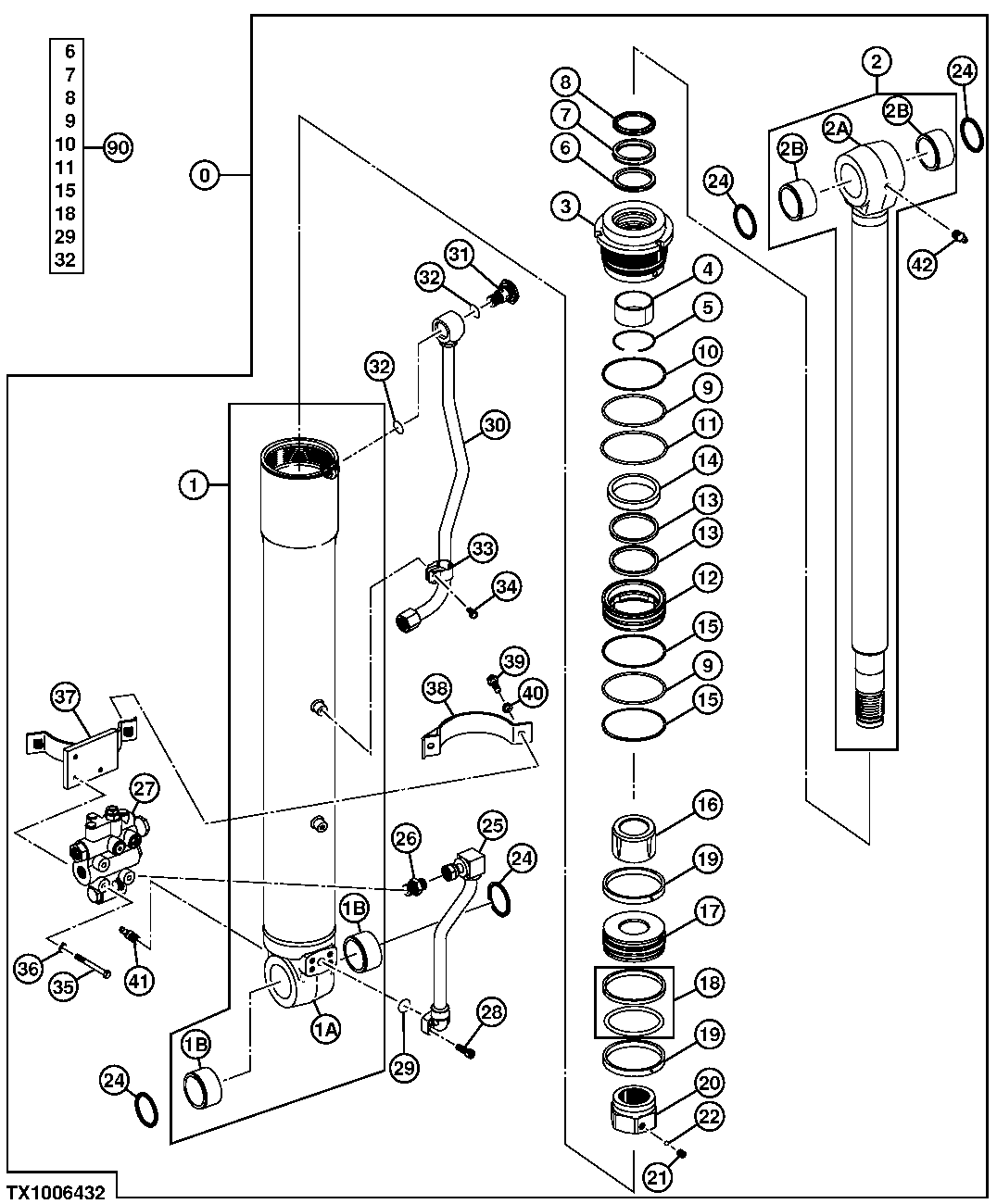 BOOM CYLINDER COMPONENTS (LOAD LOWERING VALVE)