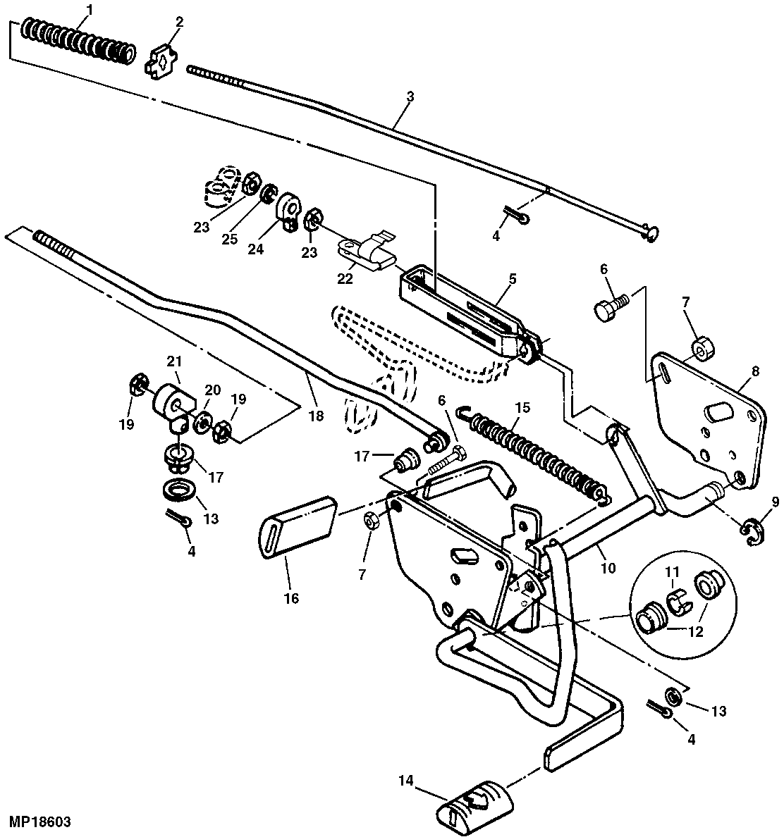 Brake and Hydro Control Linkage ( - 020000)