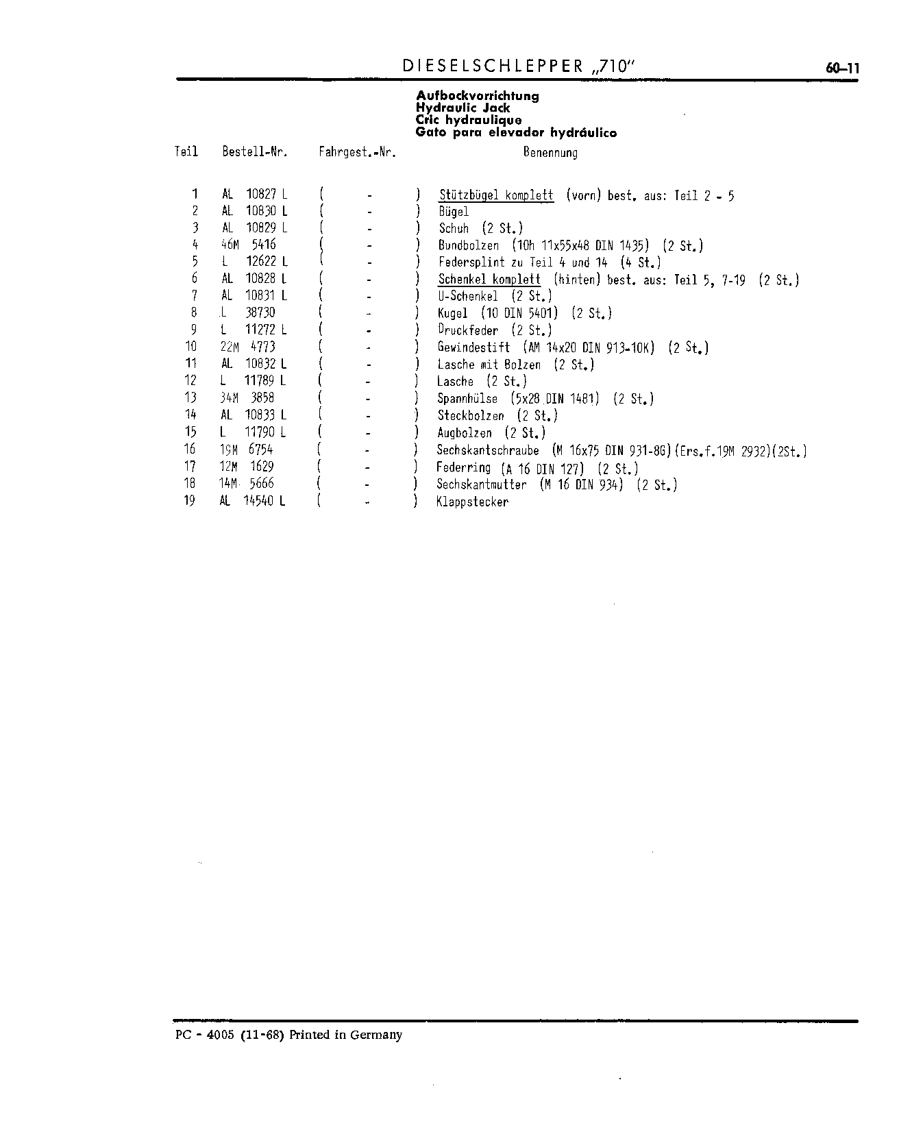 Hydraulic Jack (Continued)