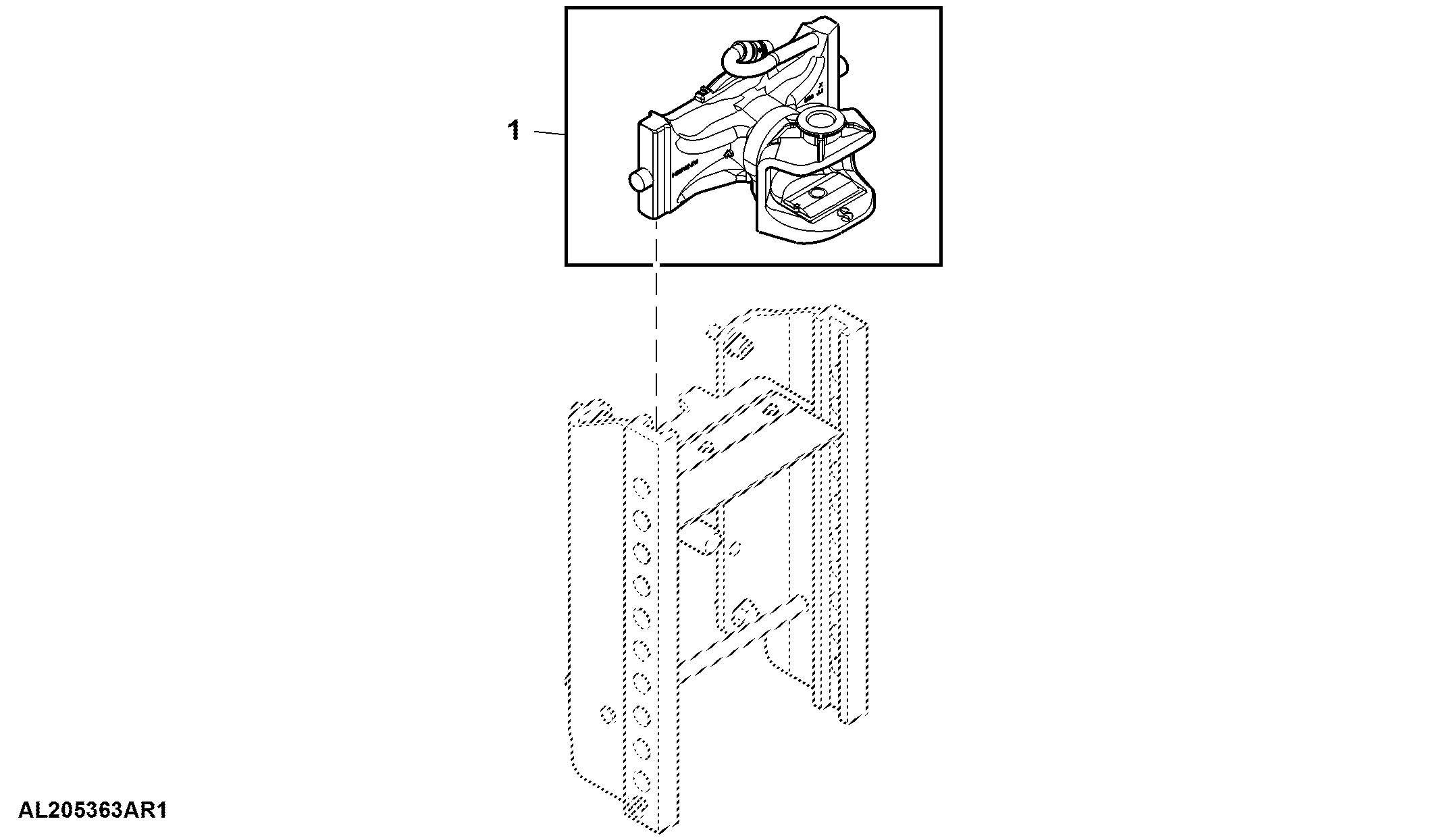 Attachment, Hitch, Manual Adjustable Height