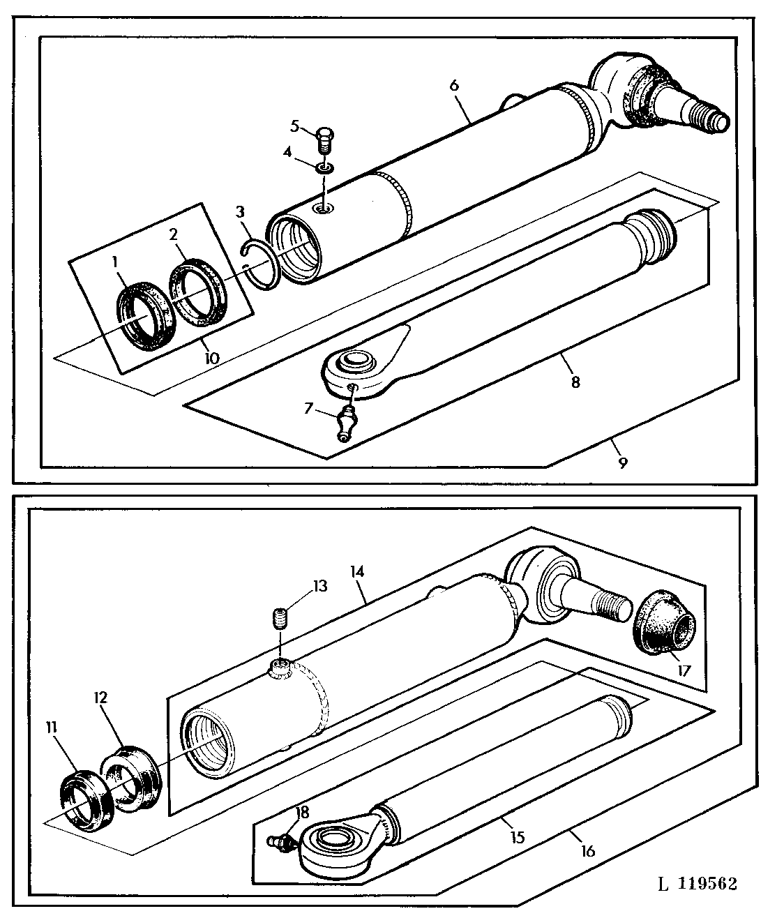 STEERING CYLINDER (PARTS FOR STEERING WITH TWO CYLINDERS)