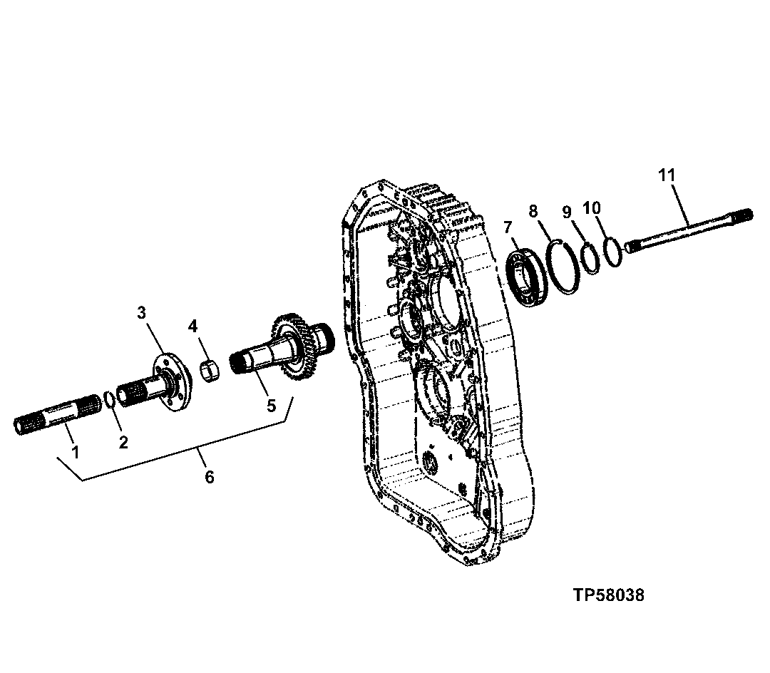 Transmission Input Shaft (Power Shift) (872329 - )