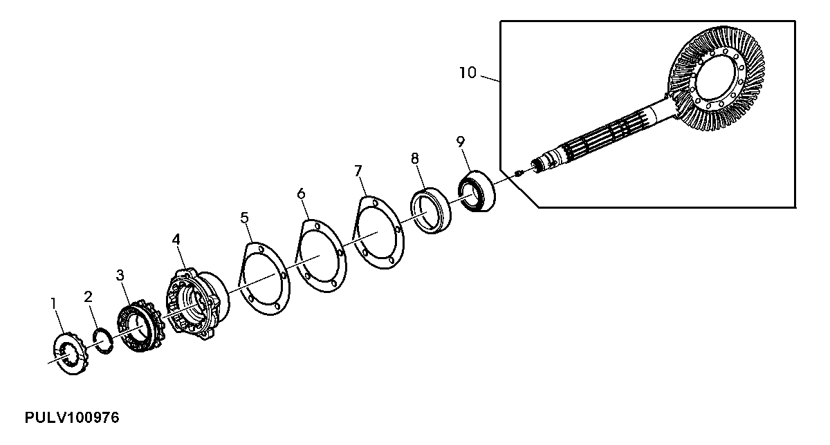 Ring Gear And Differential Drive Shaft, Syncshuttle Plus And Power reverser (30k/40k)