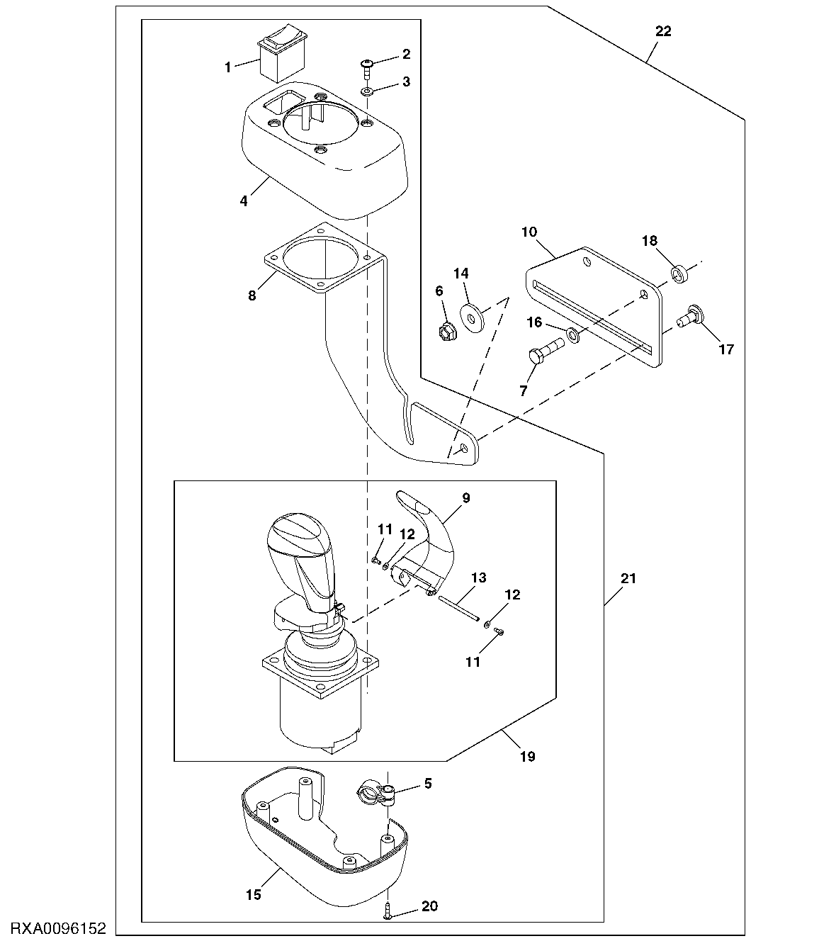 Attachment, Joystick Control Lever, W/ Power Quad™/ Auto Quad™