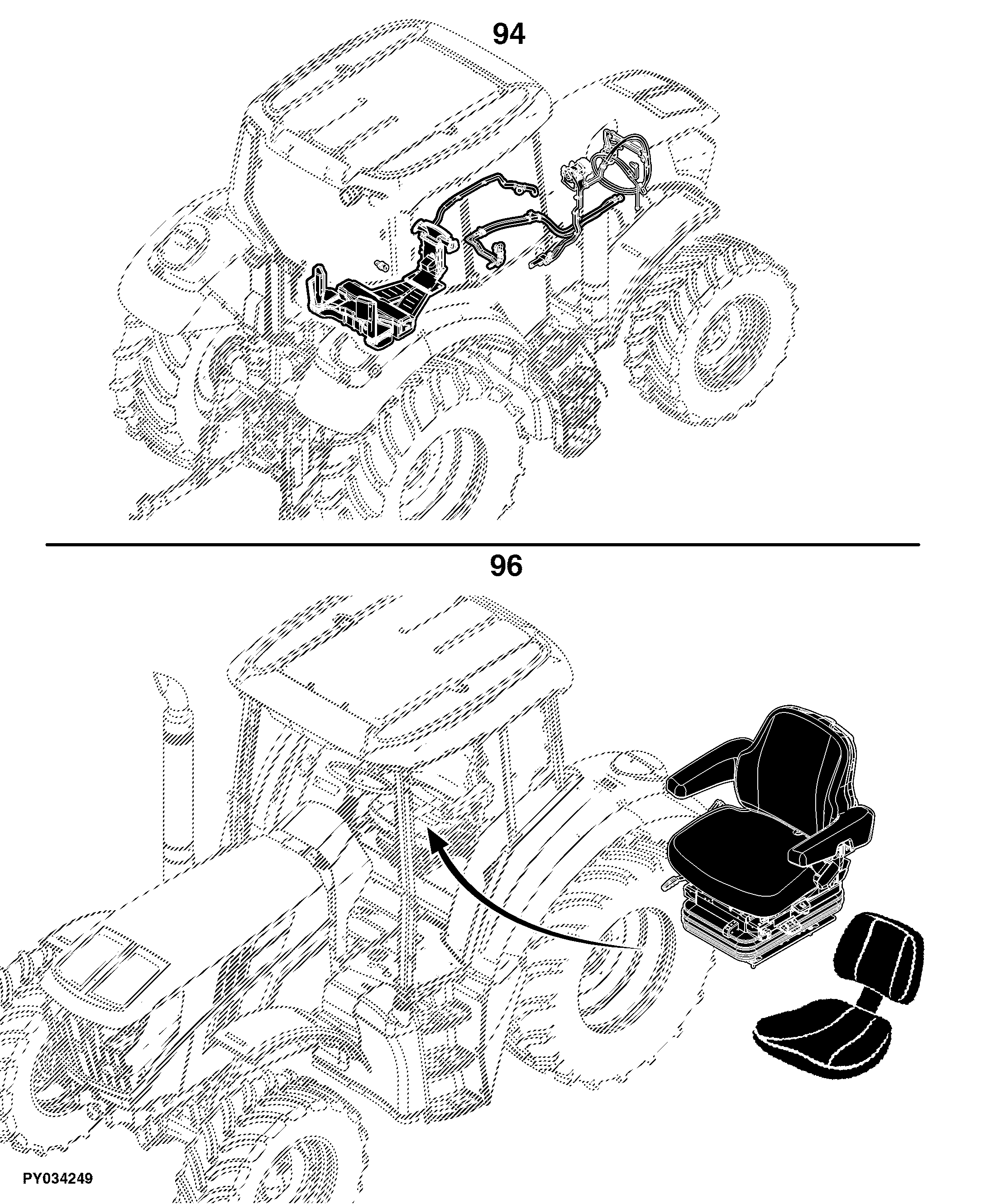 6105M Tractor (Europe Edition, Engine SN: 4045RXXXXXX)(Interim Tier 4)