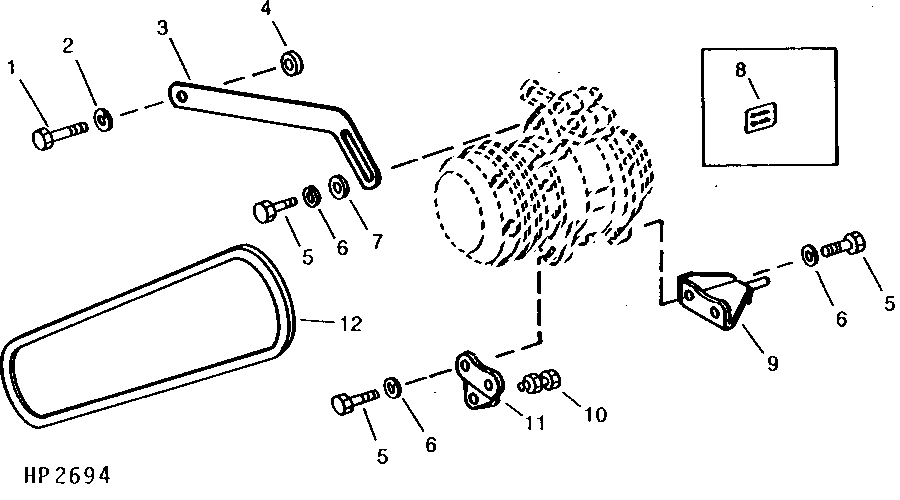 COMPRESSOR MOUNTING AND SUPPORTS (600001 - )