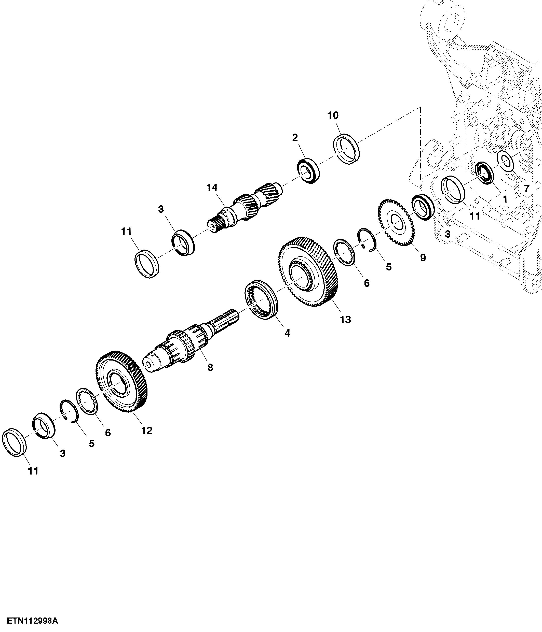 PTO Shaft Assembly, W/ Paddy Seal, 540 and 540E
