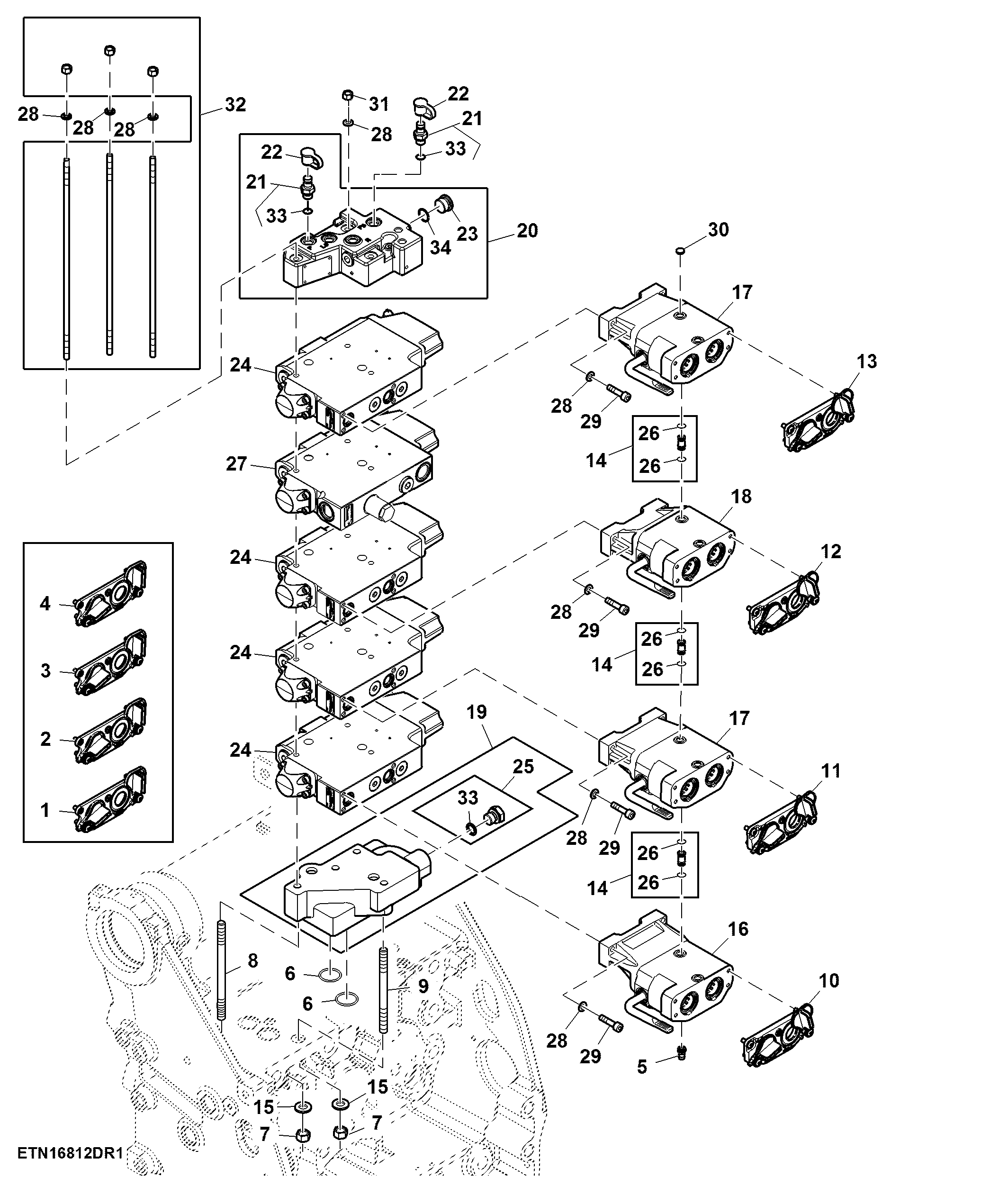 Selective Control Valve, 4 SCV, W/ Hitch Valve