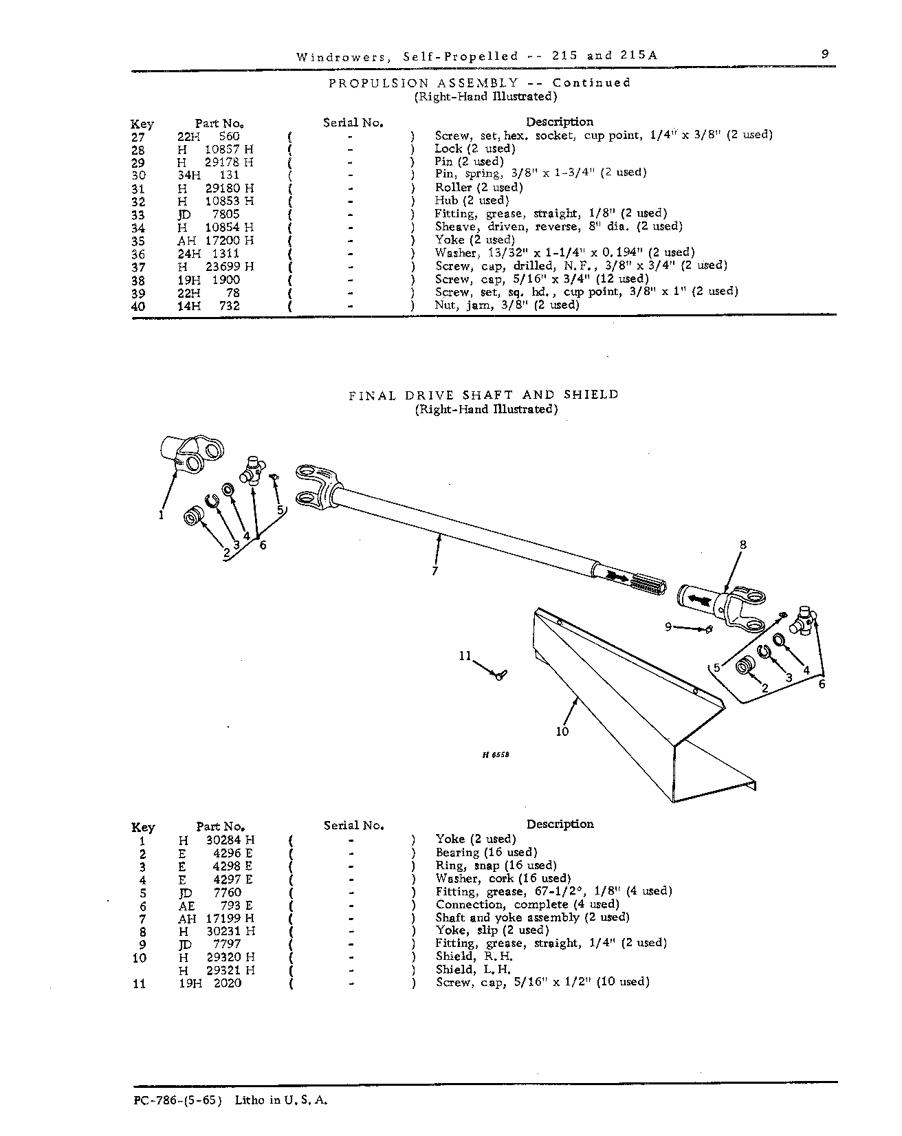 Final drive shaft and shield