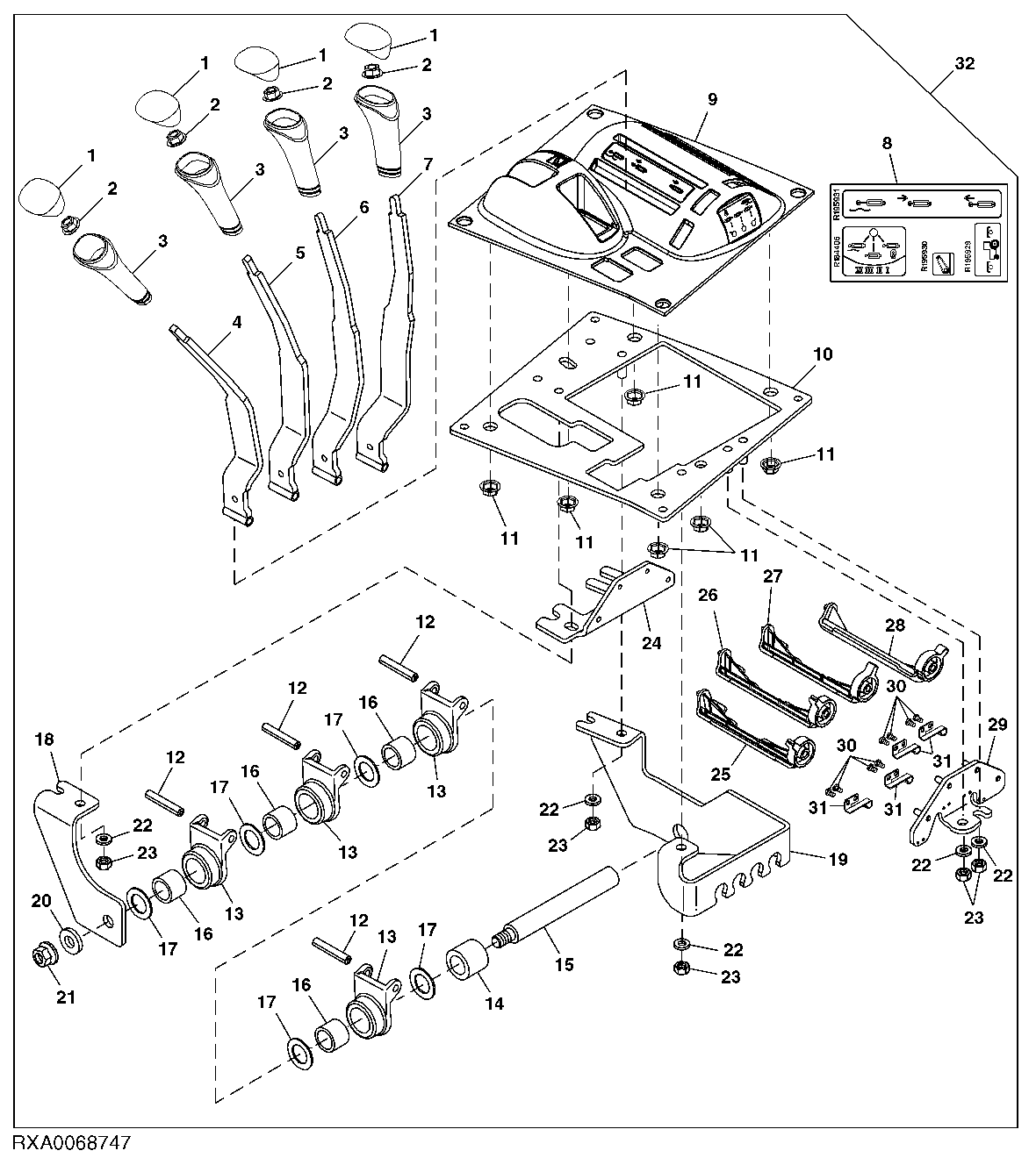 SELECTIVE CONTROL LEVERS AND LINKAGE (4SCV)