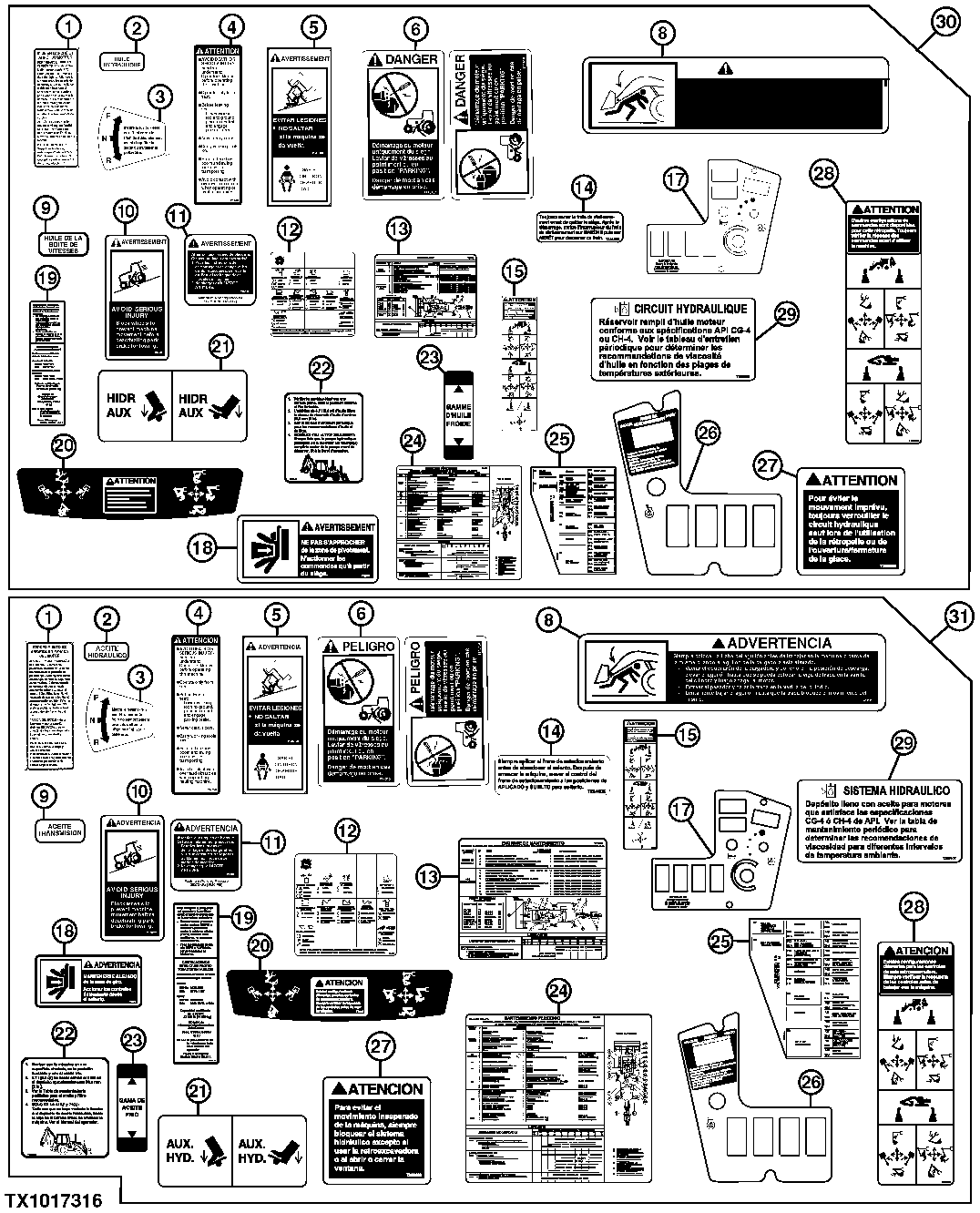 Trademarks and Labels (French and Spanish) (Engine TT094)