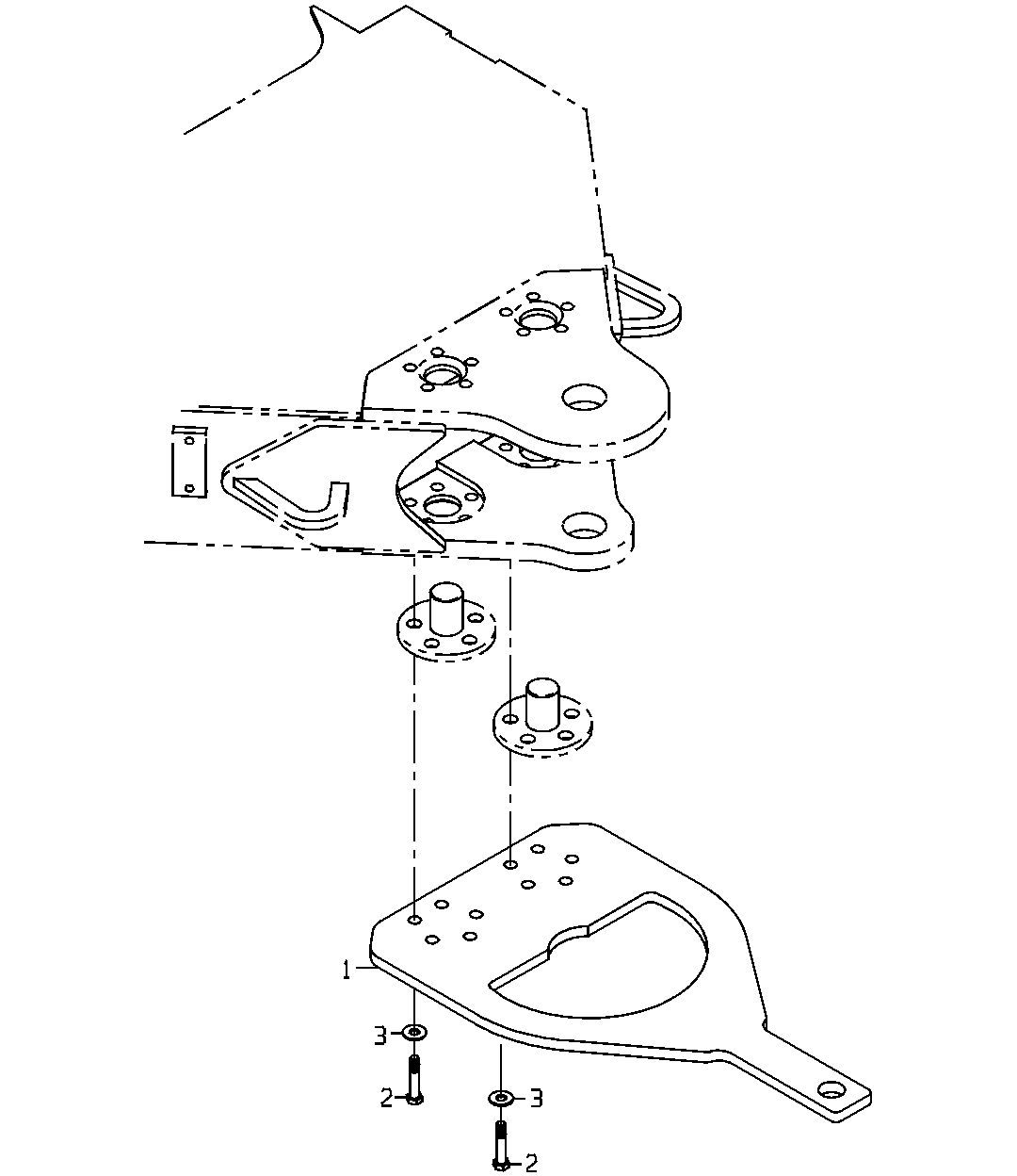 HITCH GP, REAR PULL, (CENTER)(OPTION 7200,9200)