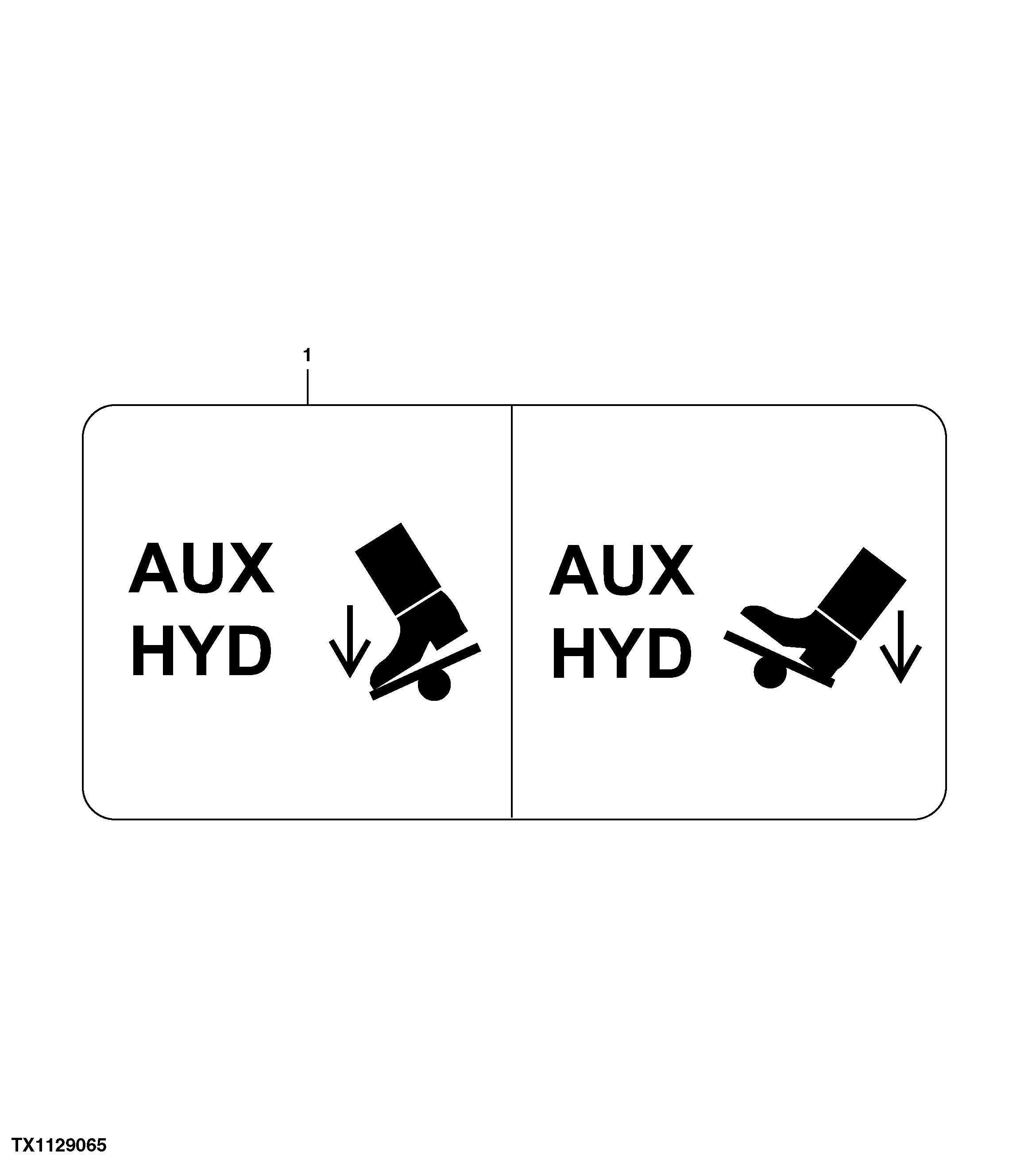 Sixth Function Pedal Auxiliary Decals