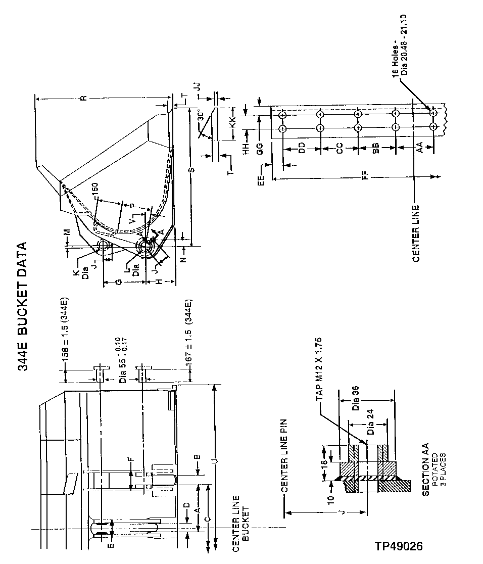 344E BUCKET DATA