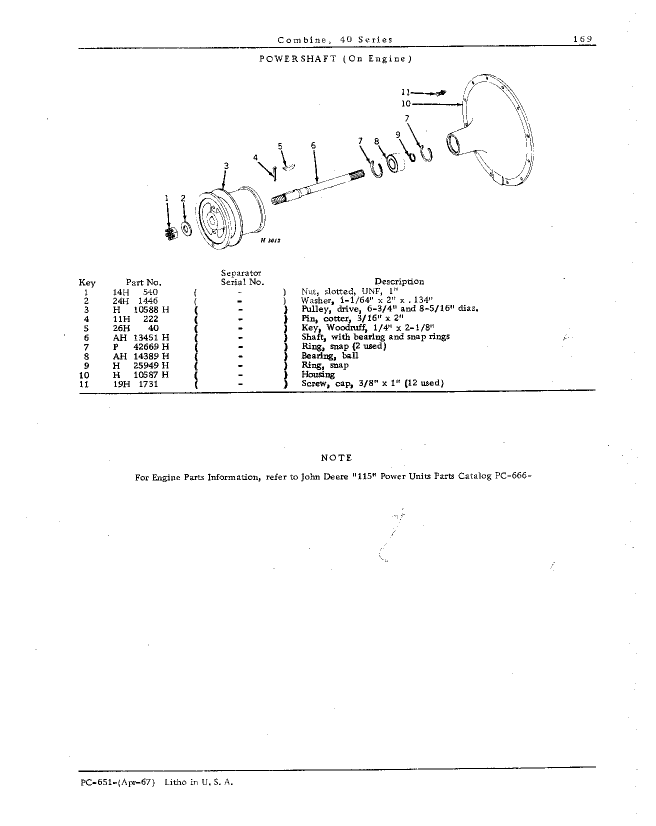 Engine Powershaft, Fuel Tank, and Engine Cover (Continued)