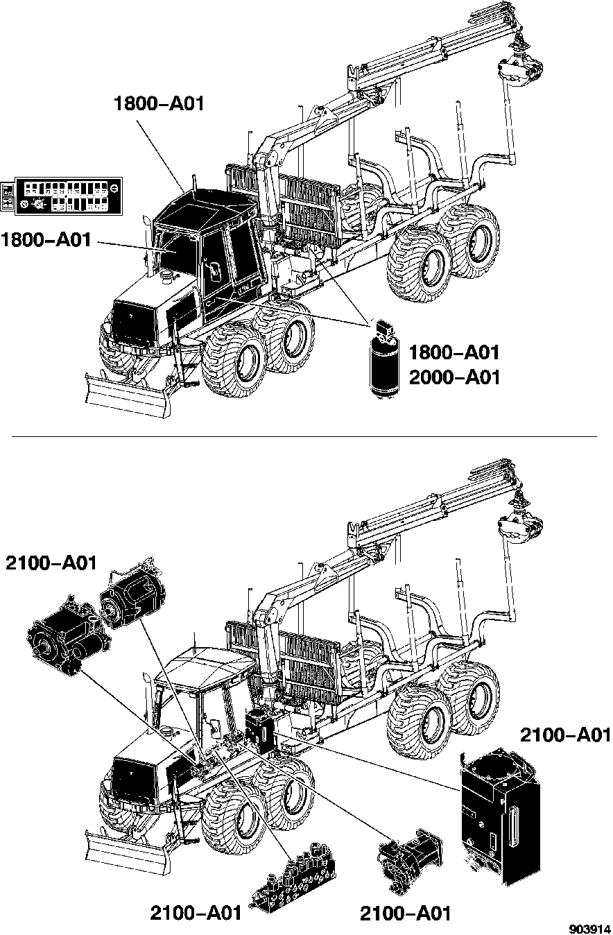 1410D Forwarder (S.N. 001201-001464), Tier 3, Engine 6068HTJ85