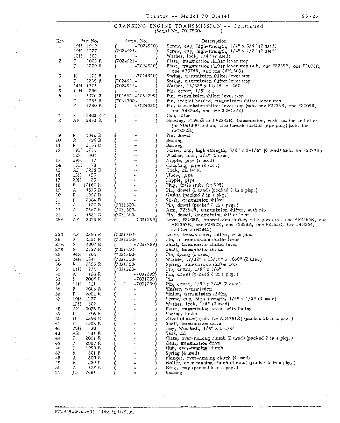 Section 85 - Cranking Engine (Continued)