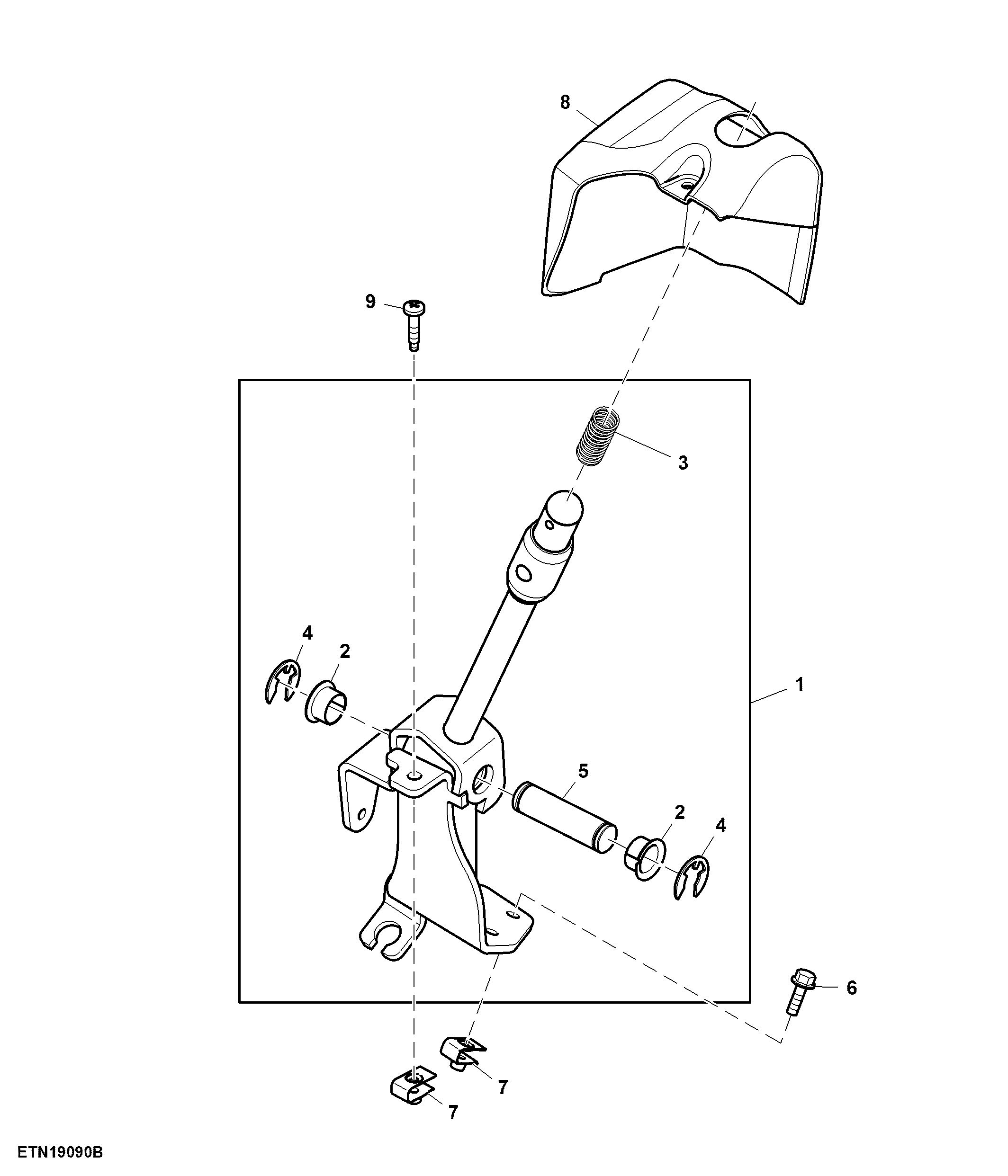 Hitch Controls, Wagon or Pickup Hitch, For Right Hand Console