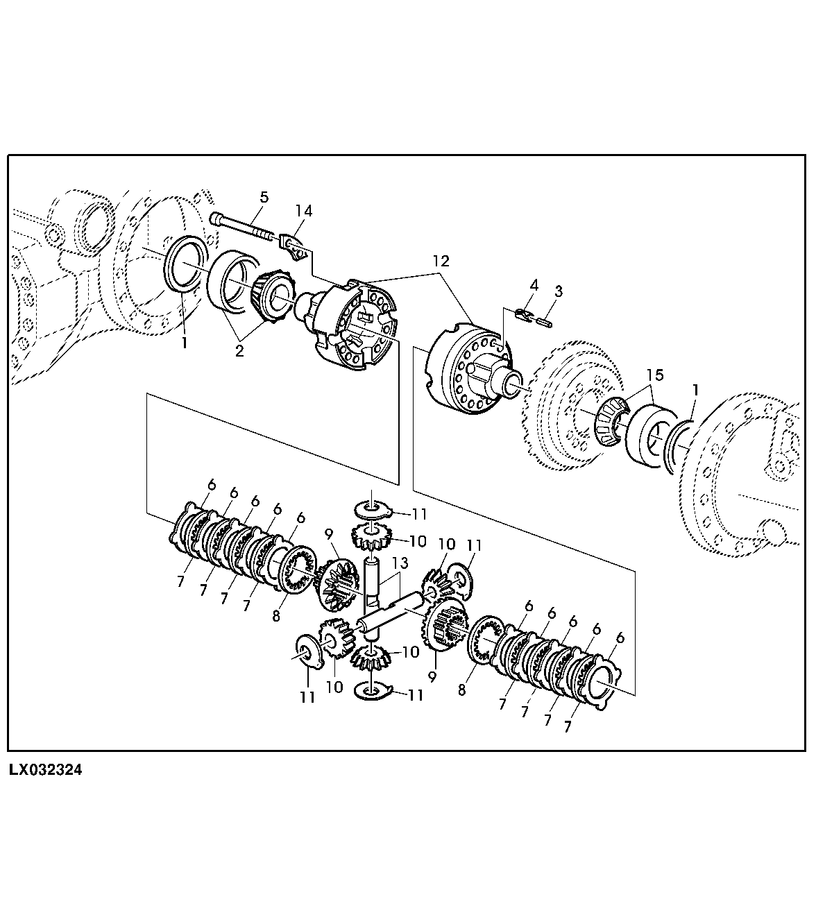 MULTIPLE DISK SELF-LOCK. DIFFERENTIAL, (AS2045 WITH TLS) (WITH FRONT WHEEL BRAKE)