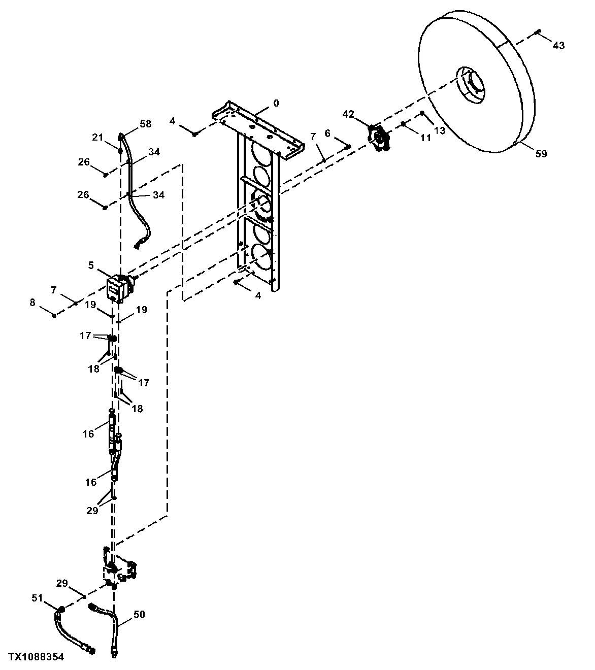 Fan Drive Motor and Mounting, Hydraulic Oil Cooler