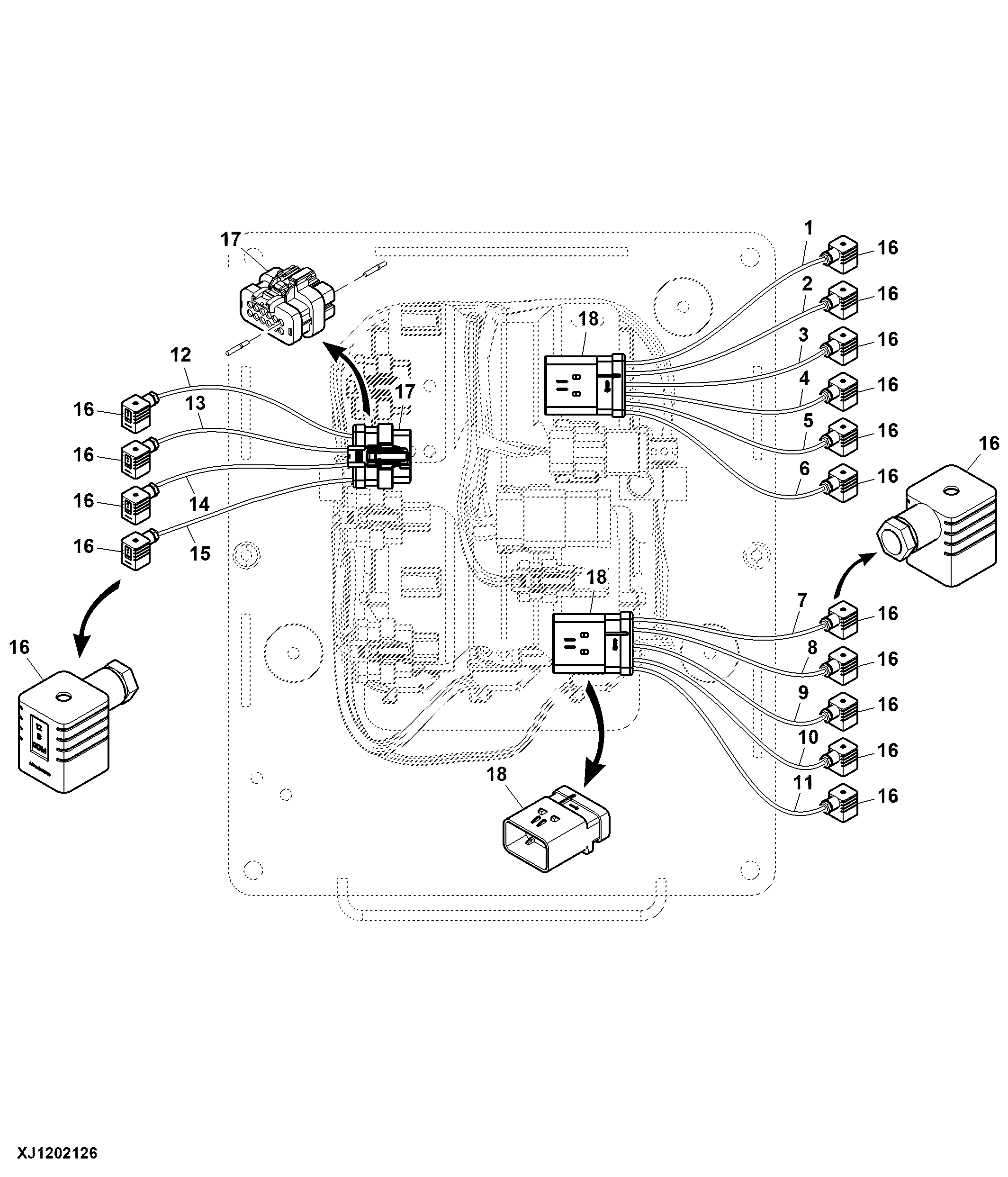 Base Flex Wiring Loom Option — Three-Position Switch ( - XXXXXX)