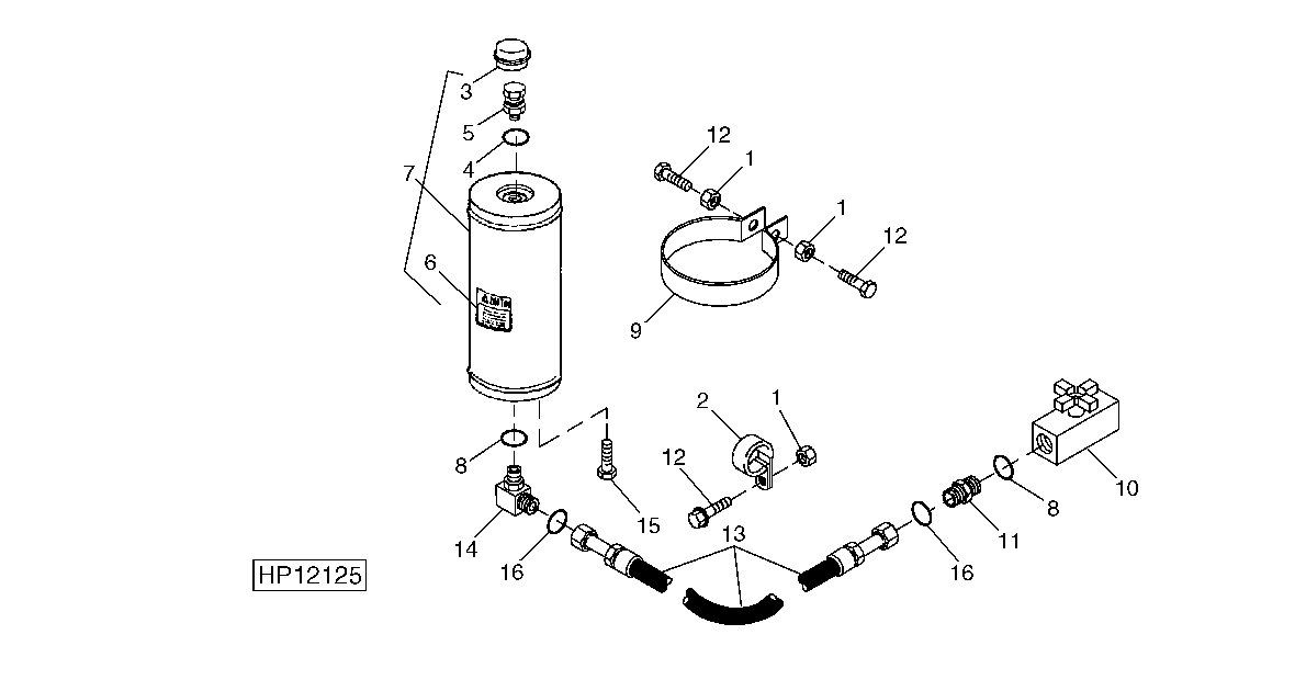 One Gallon Accumulator, Hose, Line And Mounting