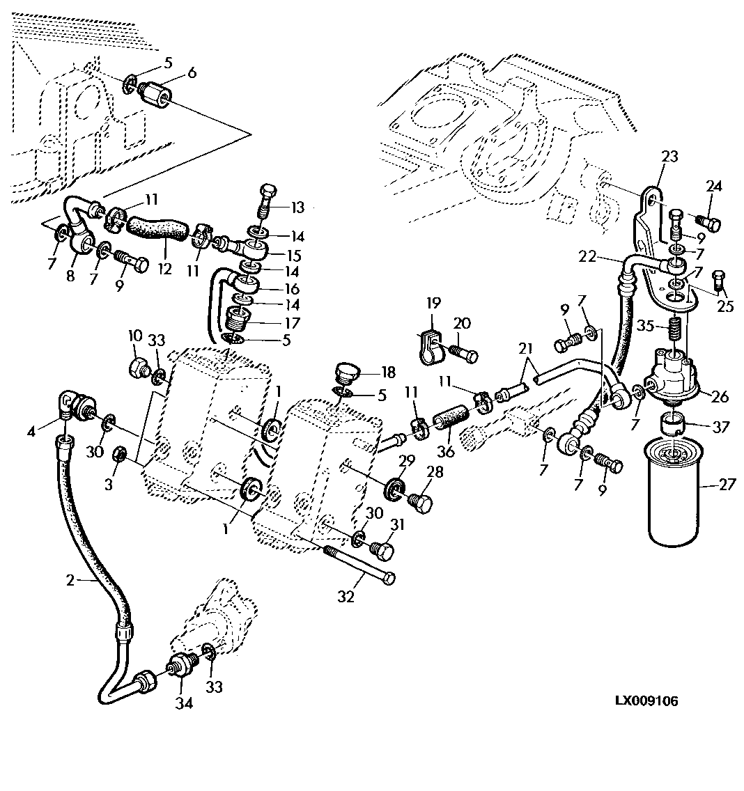 OIL LINES FOR SELECTIVE CONTROL VALVE (POPPET TYPE)
