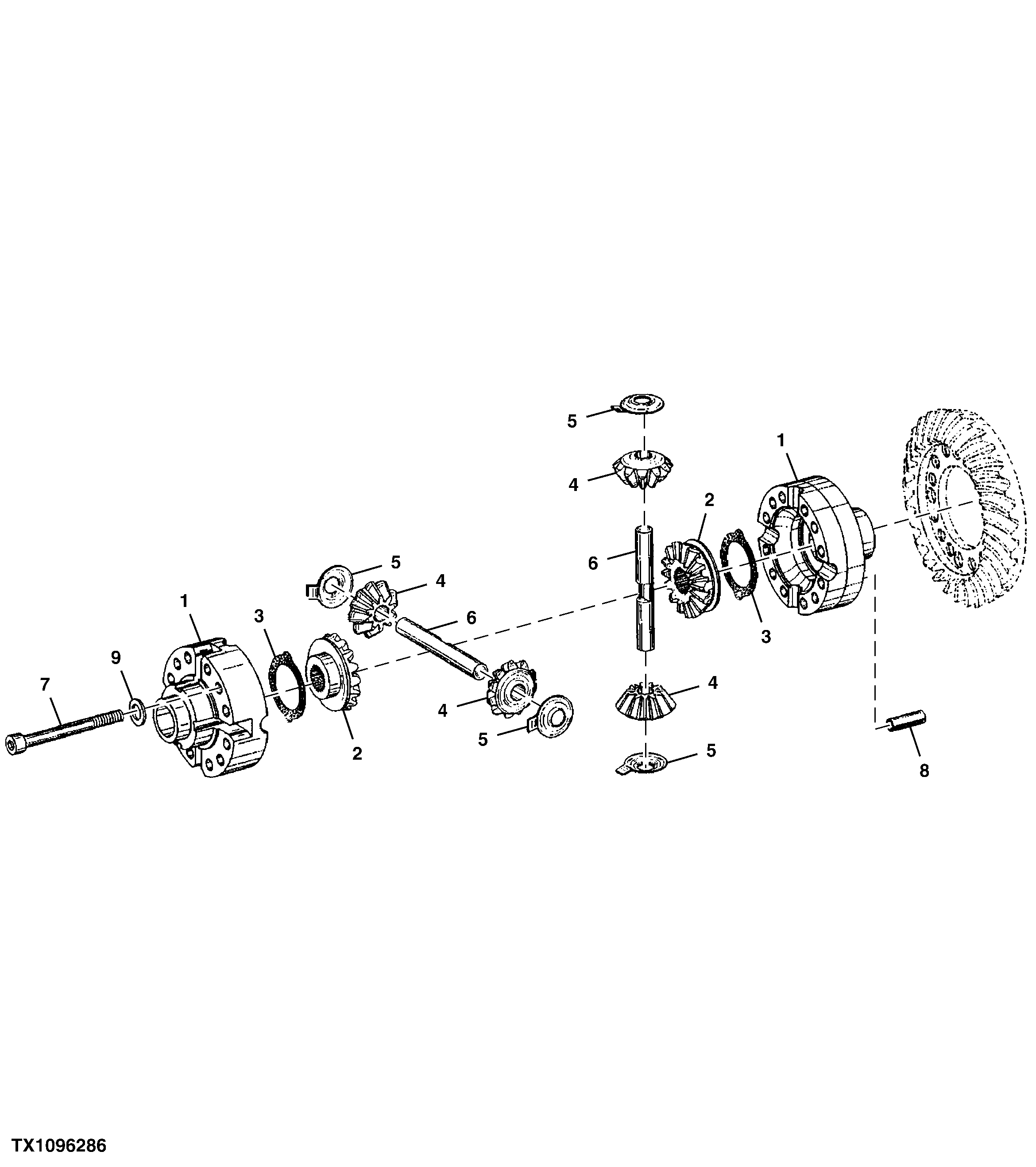 Front Axle Differential Housing and Bevel Gears (688165 - )