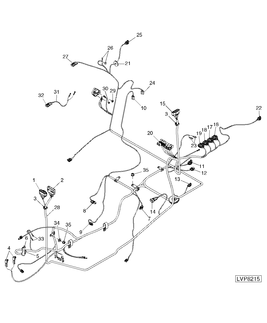WIRING HARNESS (REAR) (SYNCSHUTTLE™ TRANSMISSION) (CAB)