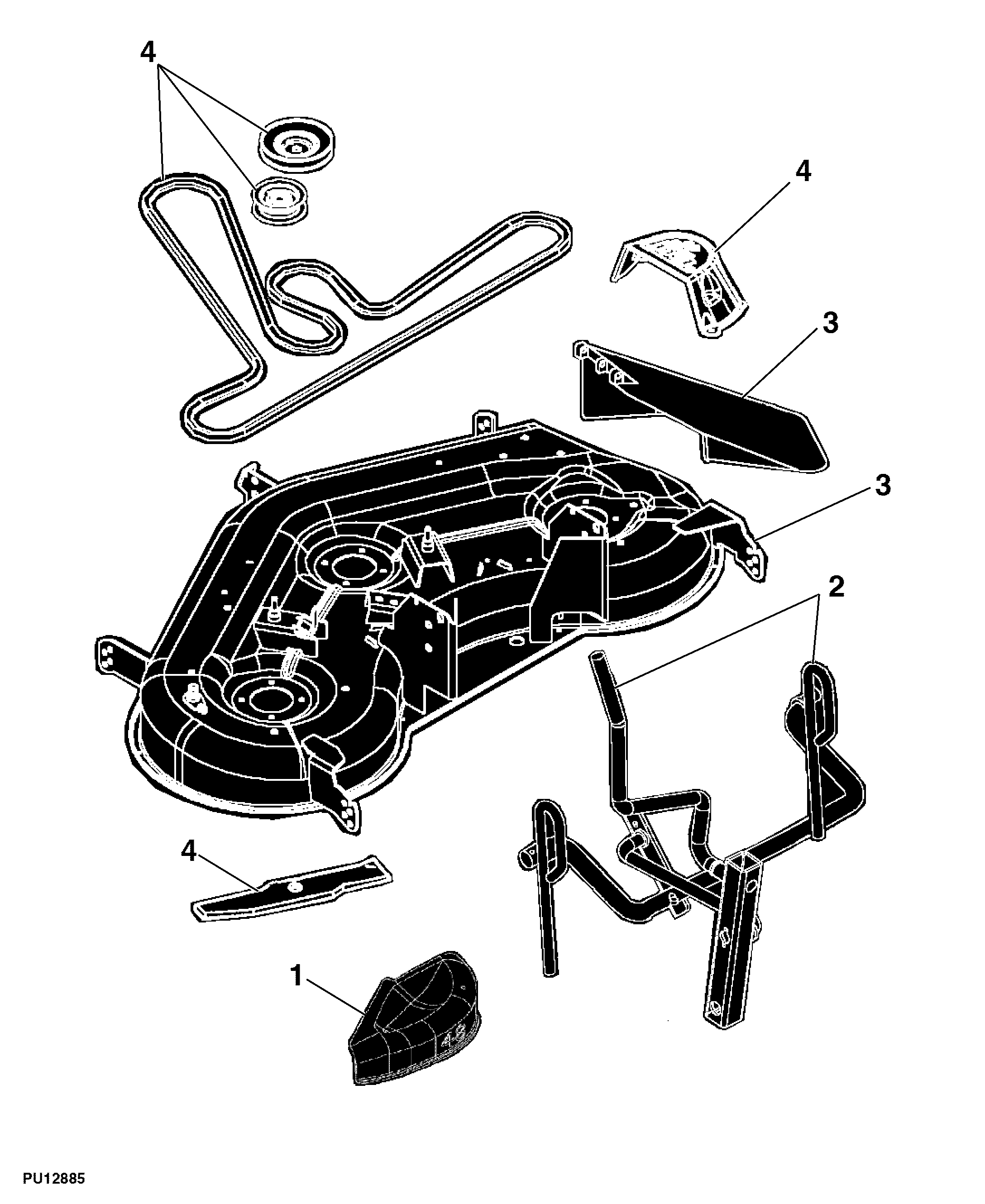 85 MOWER DECK AND LIFT LINKAGE