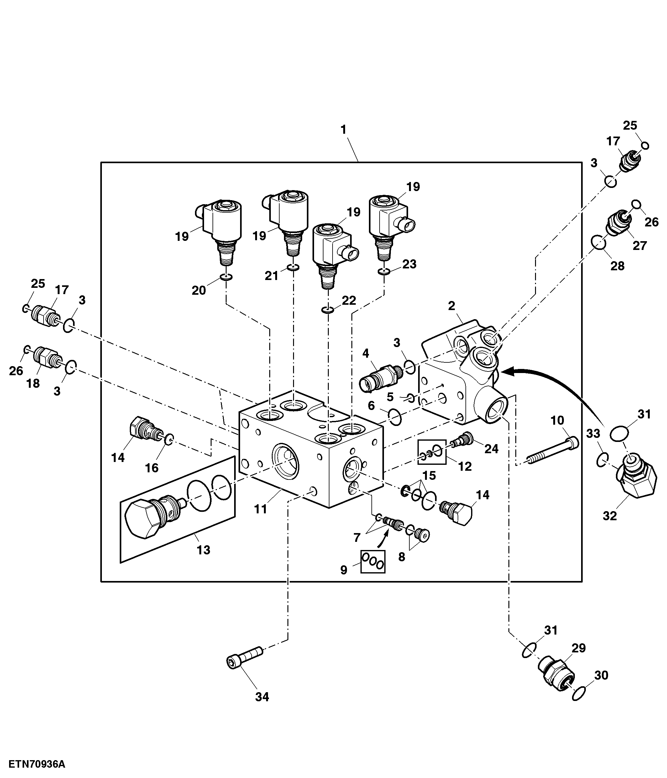 Control Valve, MFWD Axle, W/ TLS™ (652700 - )