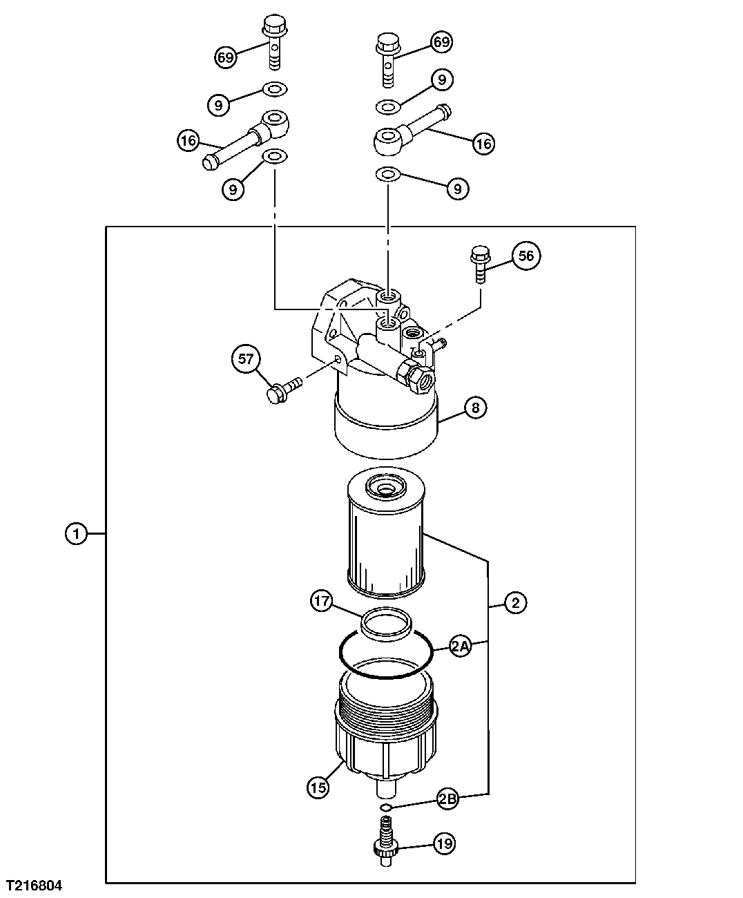 Fuel Filter Assembly, Engines Built Prior to June 2009