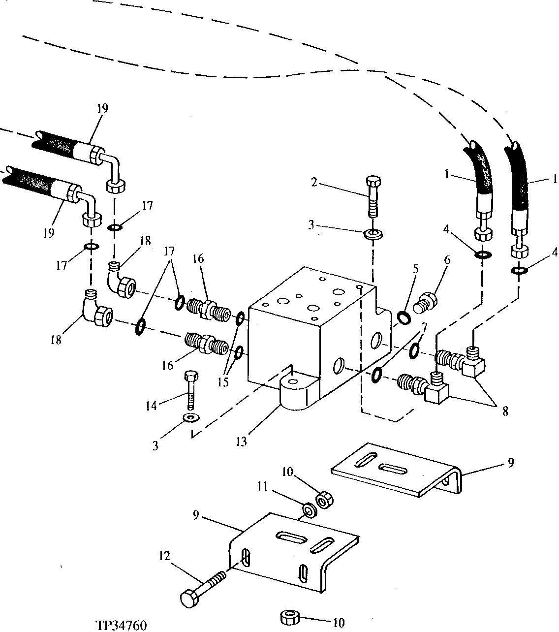 FRONT WHEEL DRIVE JUNCTION BLOCK AND HYDRAULICS (543490 - )