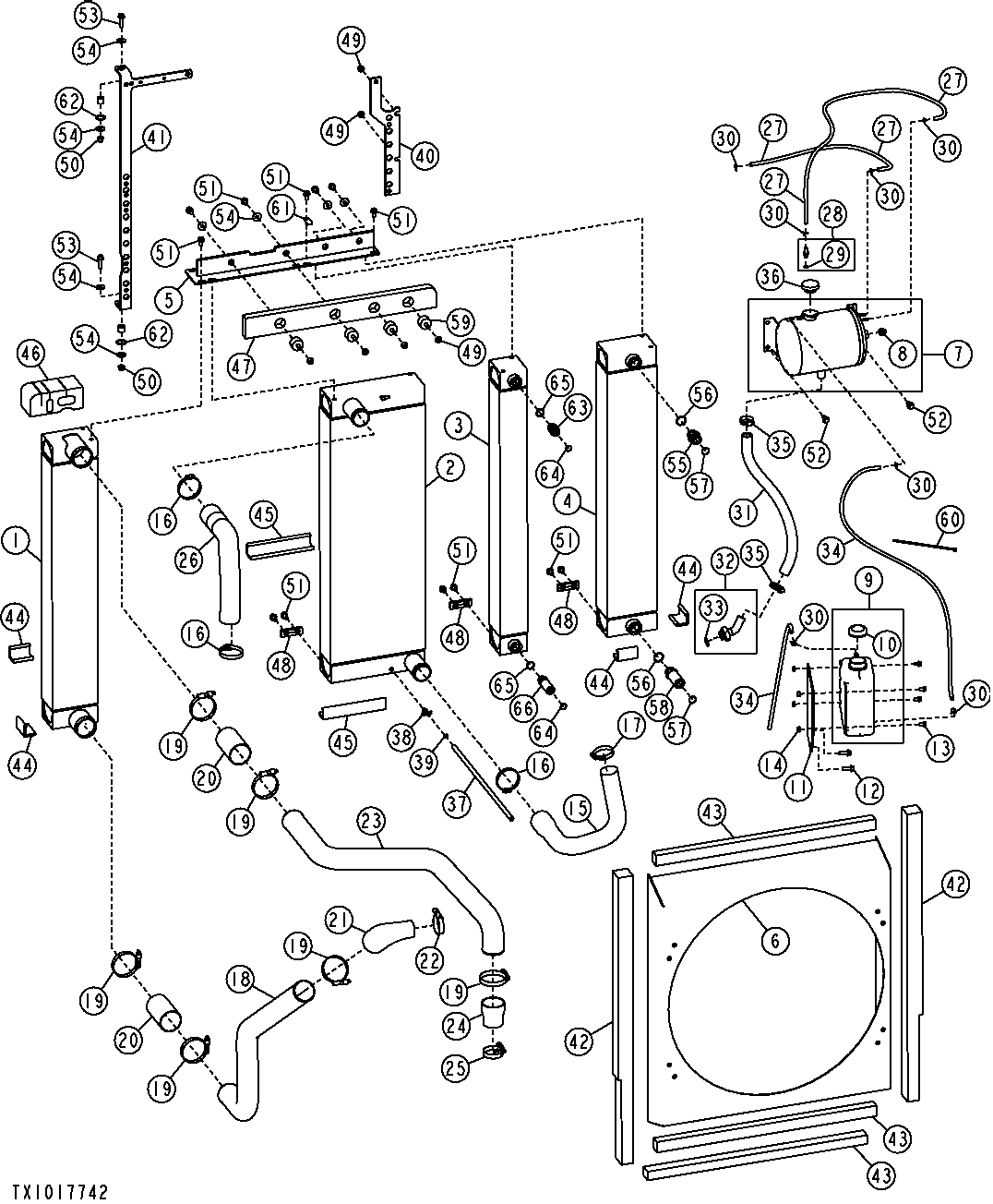 COOLING SYSTEM (DIRECT DRIVE) (SN -618407) ( - 618407)