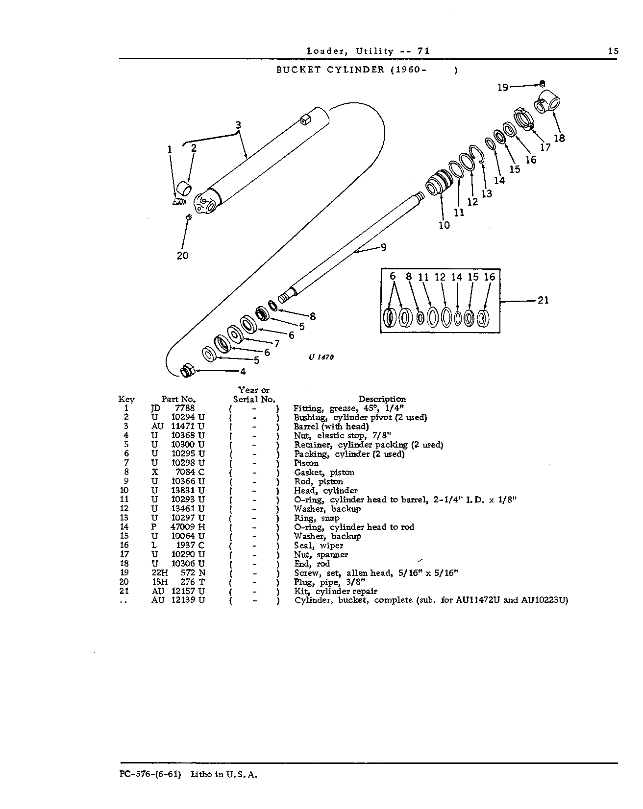 Bucket Cylinder (1960- )