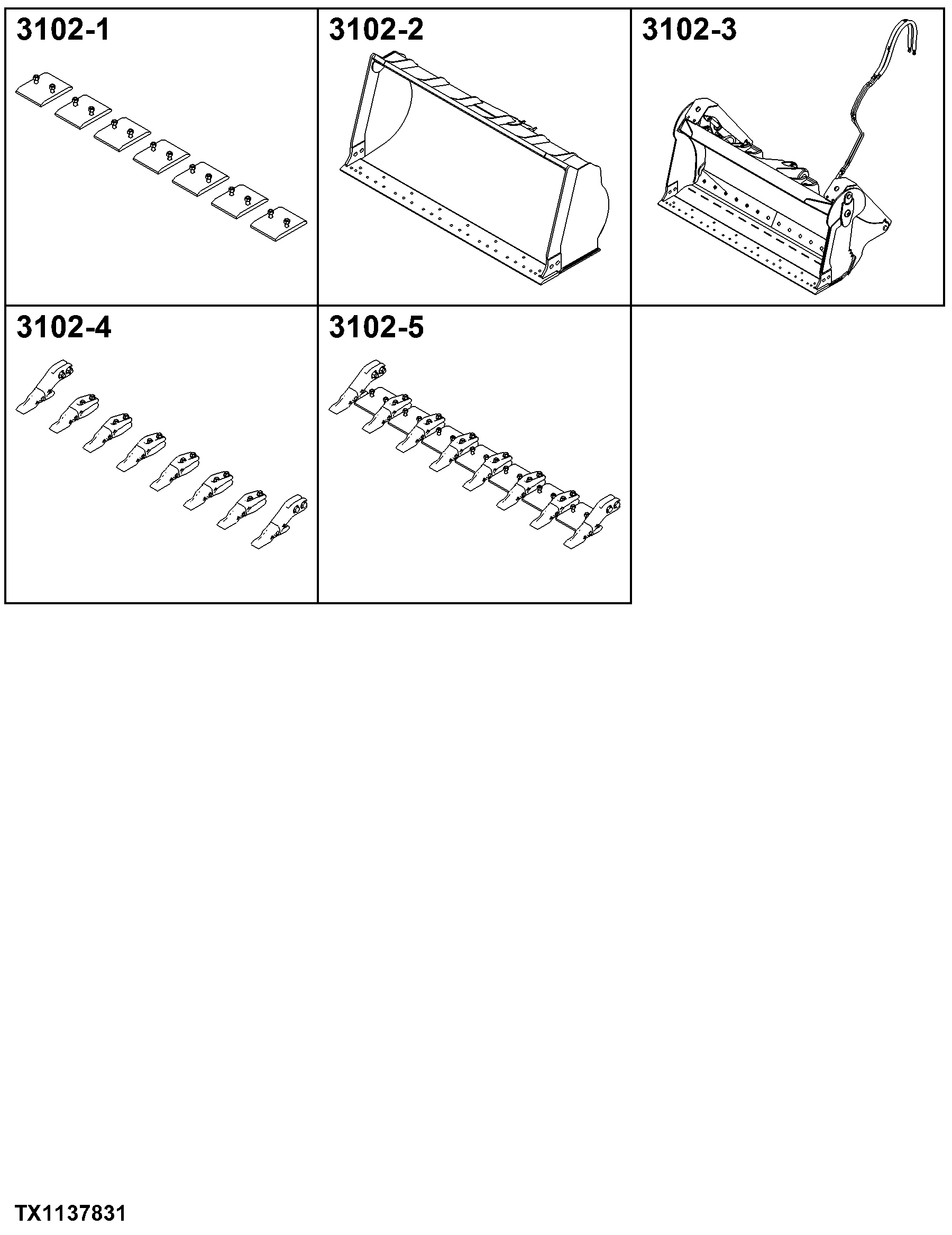 3102 Bucket (Including Teeth)
