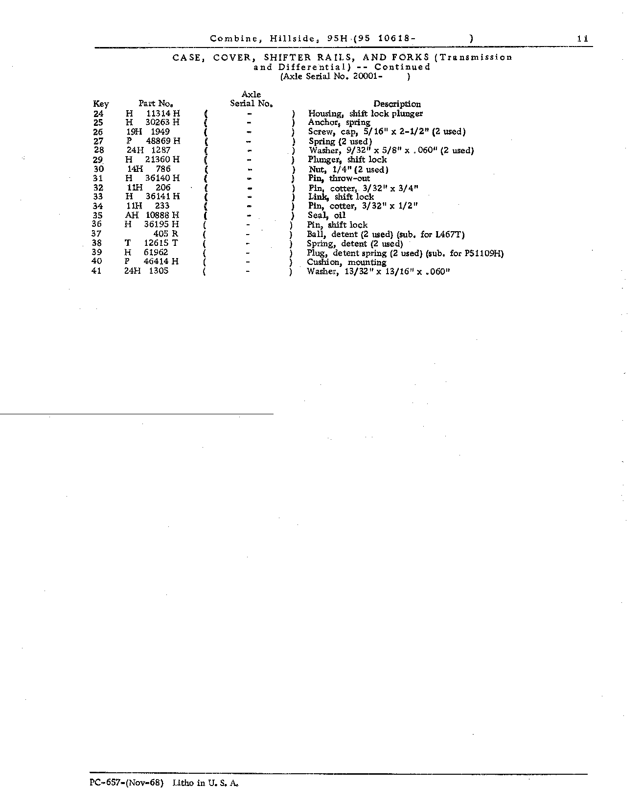 Main Wheels, Axle, and Drive Train (Continued)