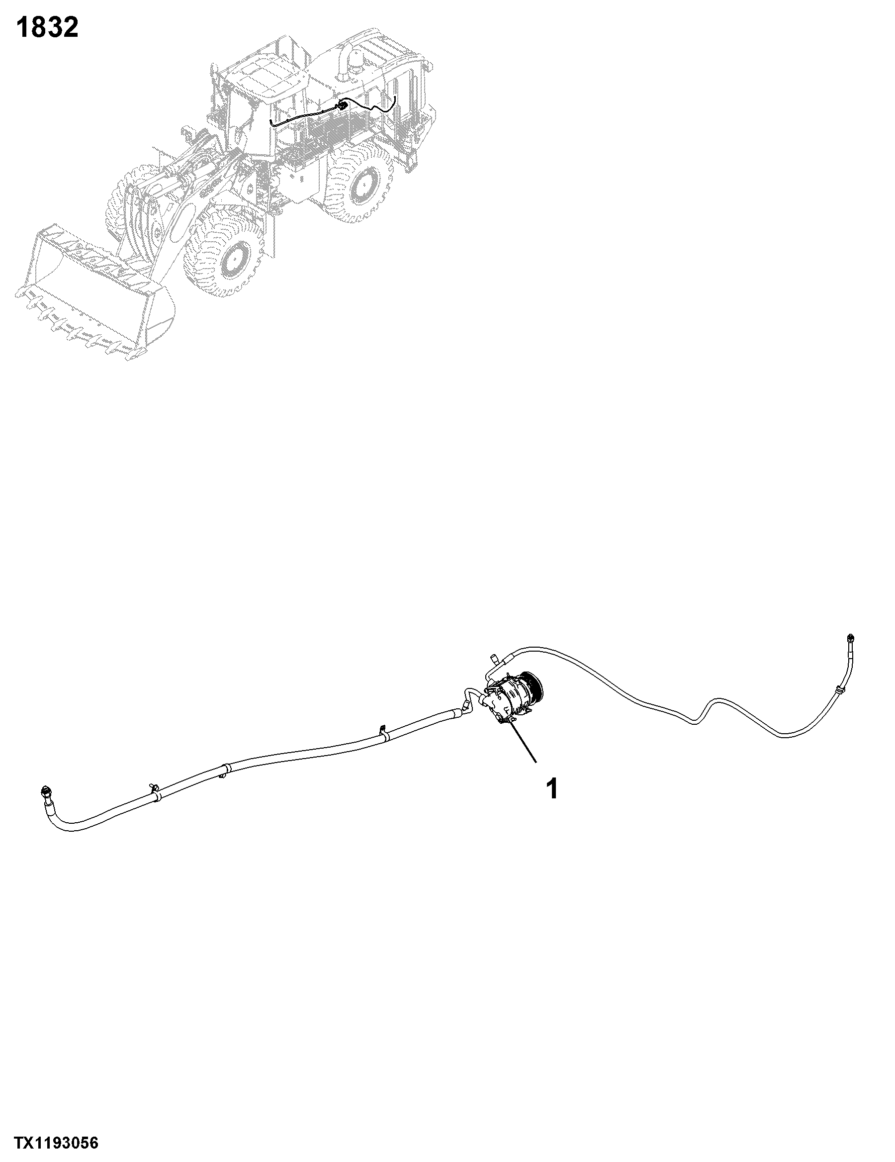 1832 Air Conditioning System Compressor and Drive