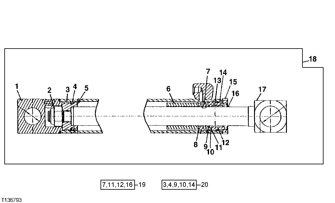 Extendable Dipperstick Cylinder (Marked AH175183)