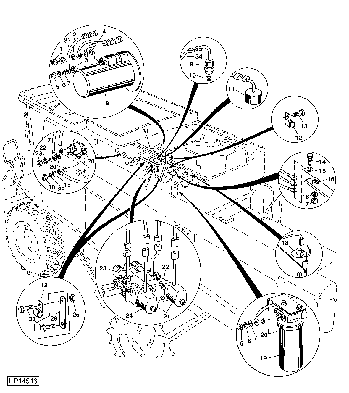 Harness For 6359 And 6068 Engines, Lower Parts