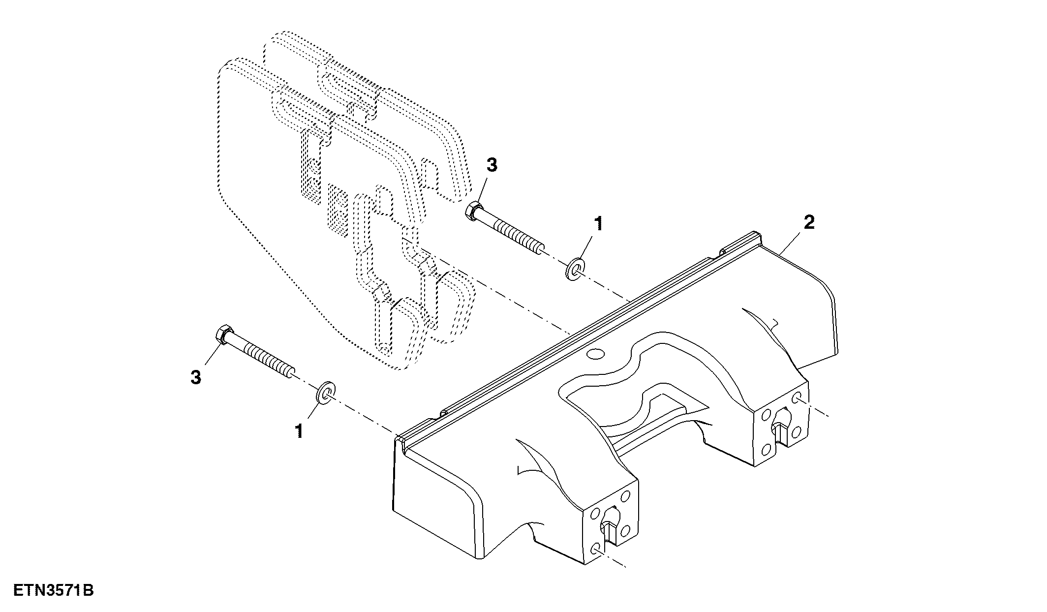Support, Front Weight, W/O Front Hitch