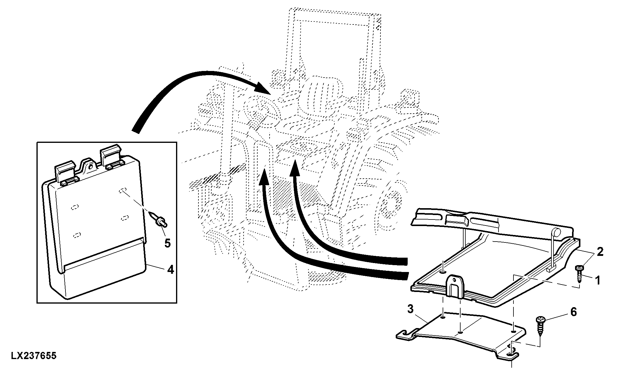 HOLDER FOR OPERATOR'S MANUAL (2-POST ROLL GARD)