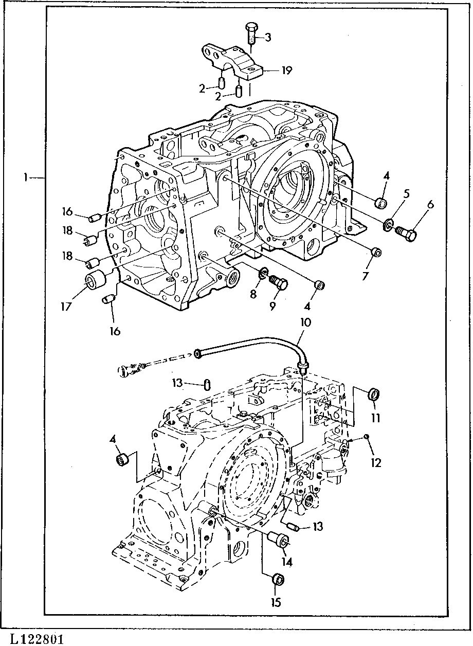 TRANSMISSION CASE-SYNCHRONIZED TRANSMISSION (WITH HANDSHIFT PTO)