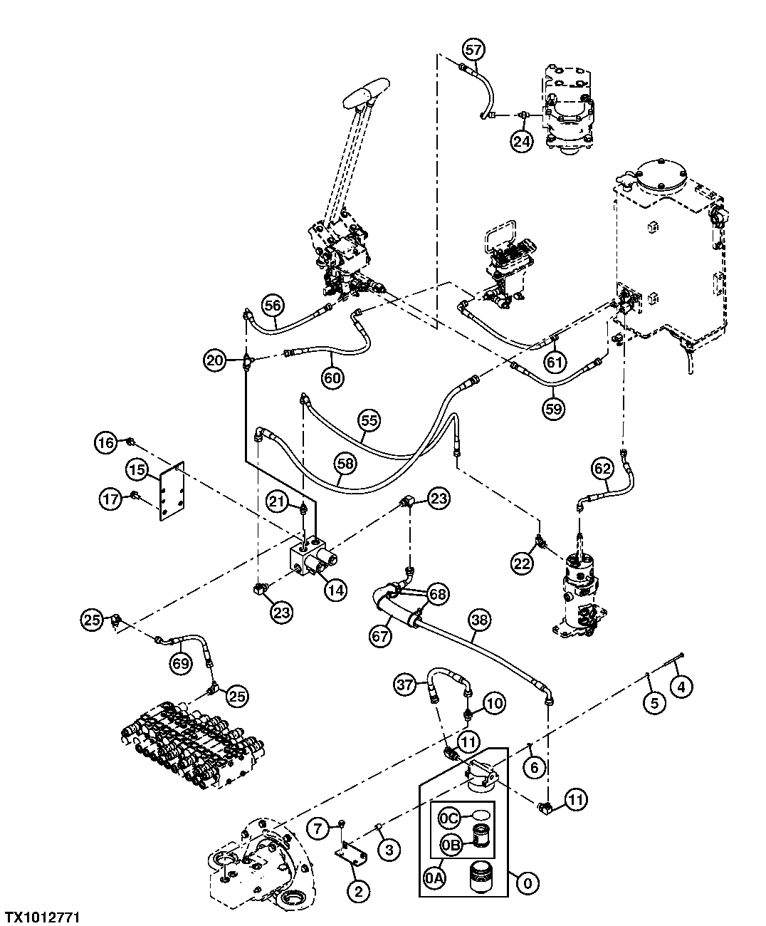Pilot Lines (Hydraulic Tank To Filter and Pump)