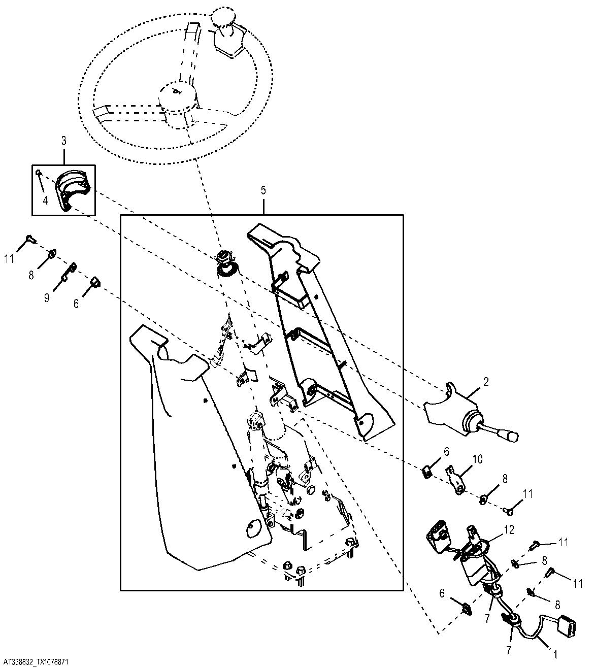Steering Console for Joystick with FNR Switch