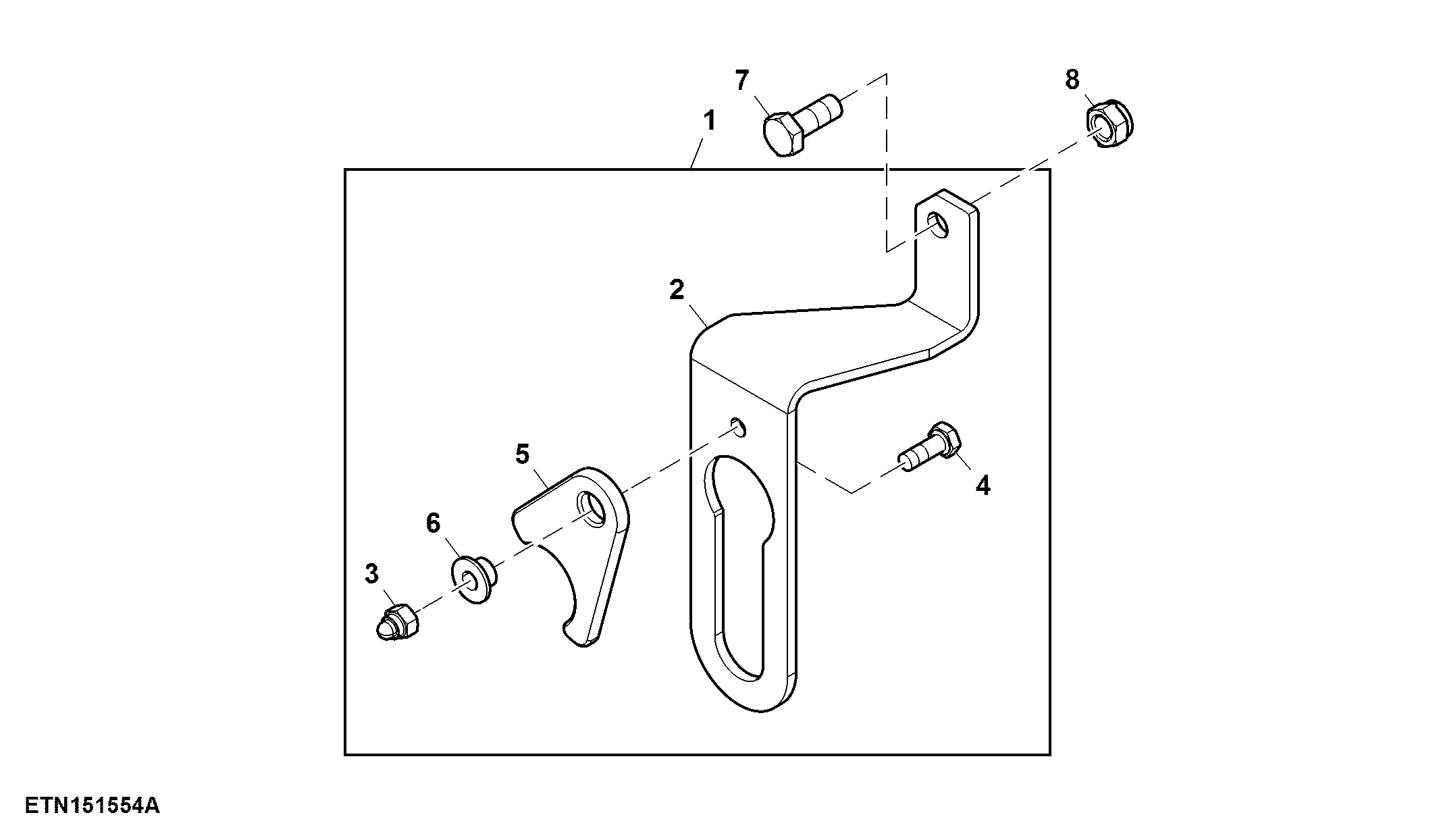 Bracket, Quick Coupler Connection, Pick-Up Hitch