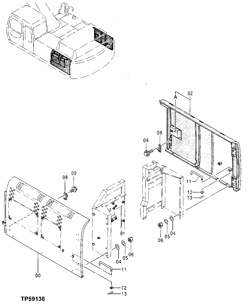 Cooling Package and Hydraulic Pump Compartment Doors (Vented)