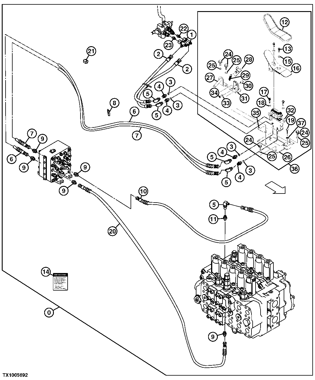 TWO-WAY HYDRAULIC FOOT PEDAL CONTROL REPLACEMENT