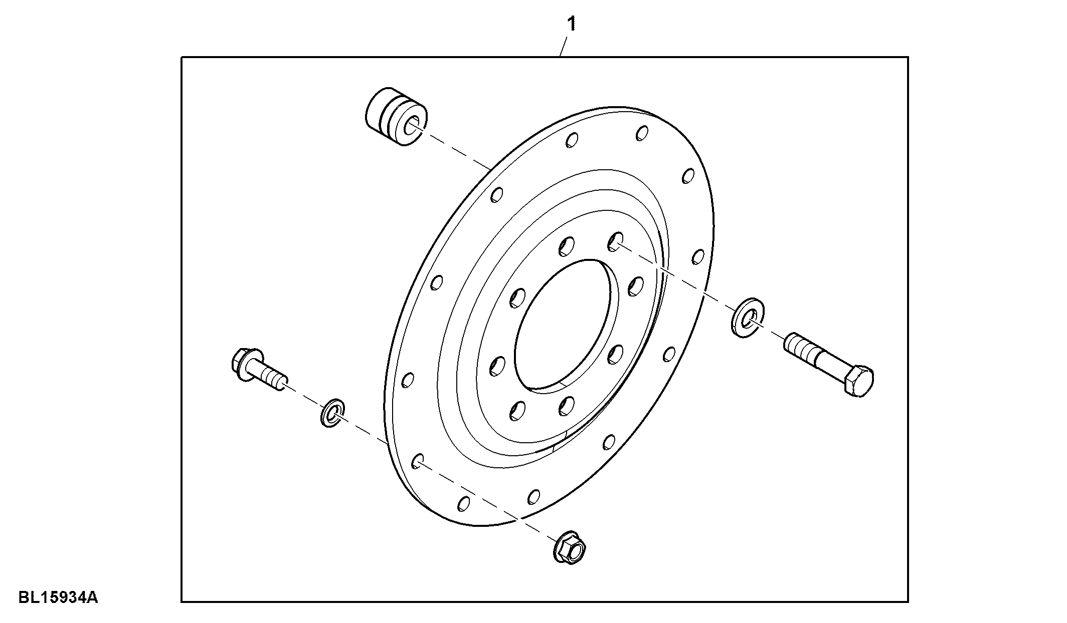 Attachment, Rear Wheel Reinforcement Plate, OD 475 mm